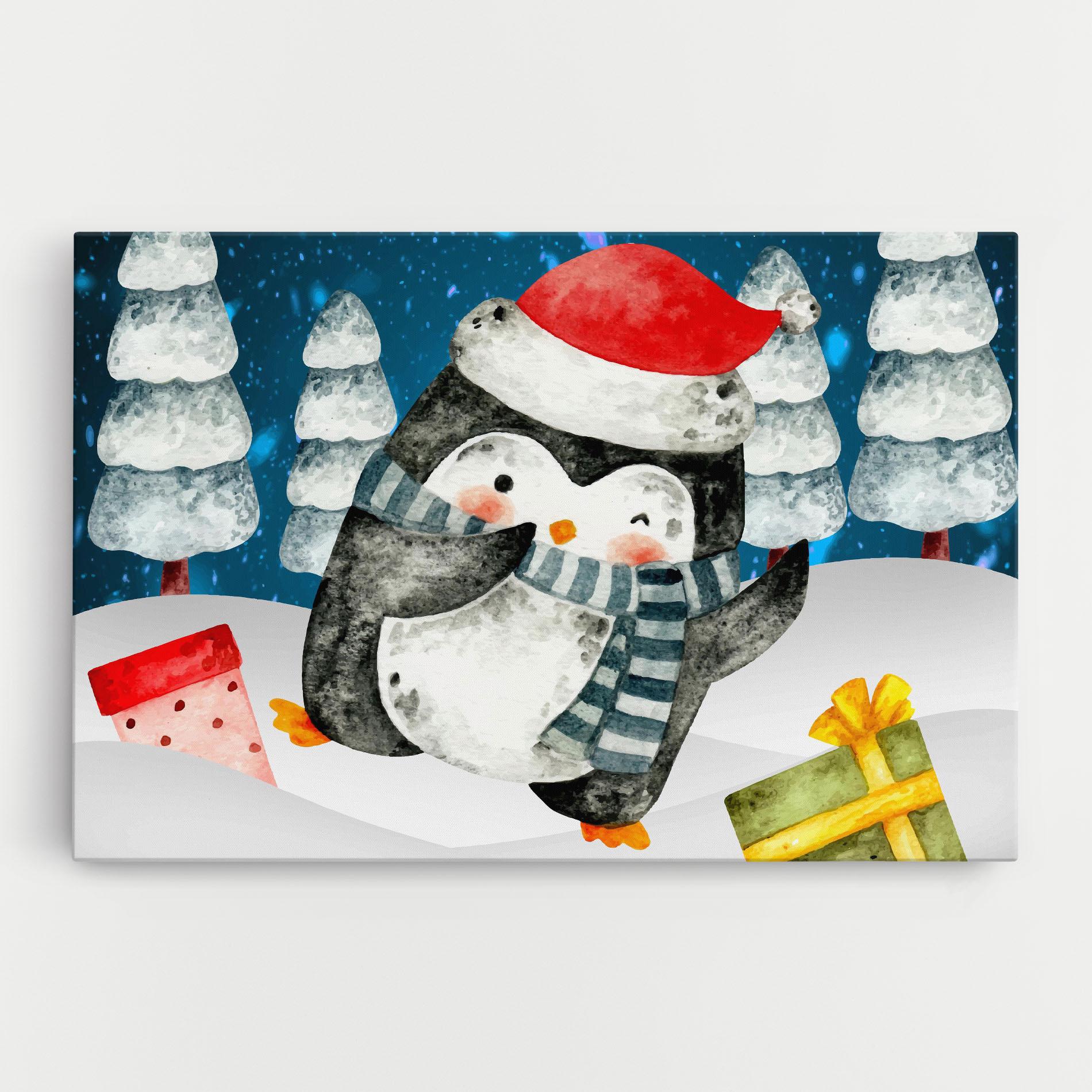 Leinwandbild Blue Pinguin mockup 0