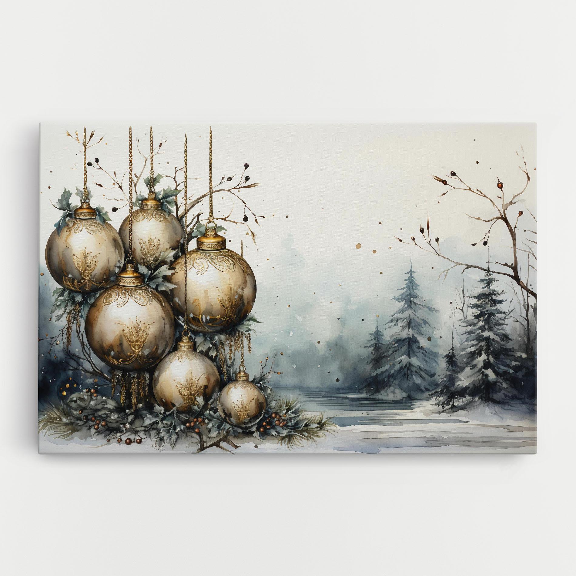 Leinwandbild Christmas Art Paper mockup 0
