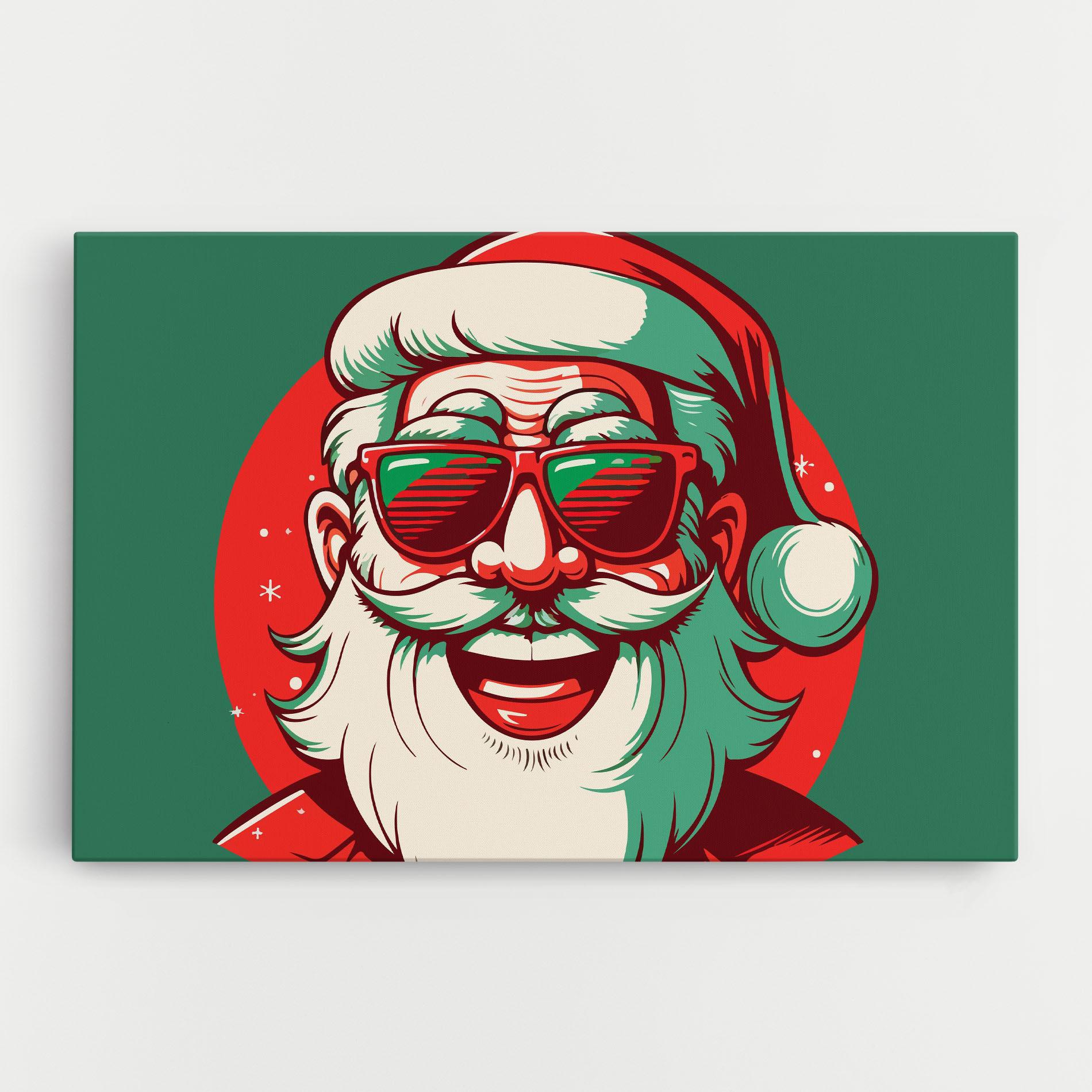 Leinwandbild Crazy Smile Santa mockup 0