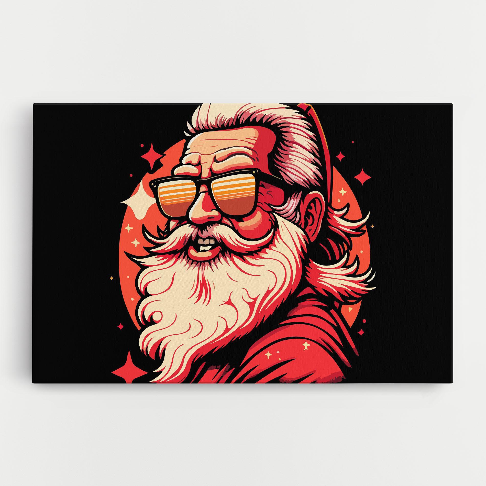 Leinwandbild Glasses Santa mockup 0