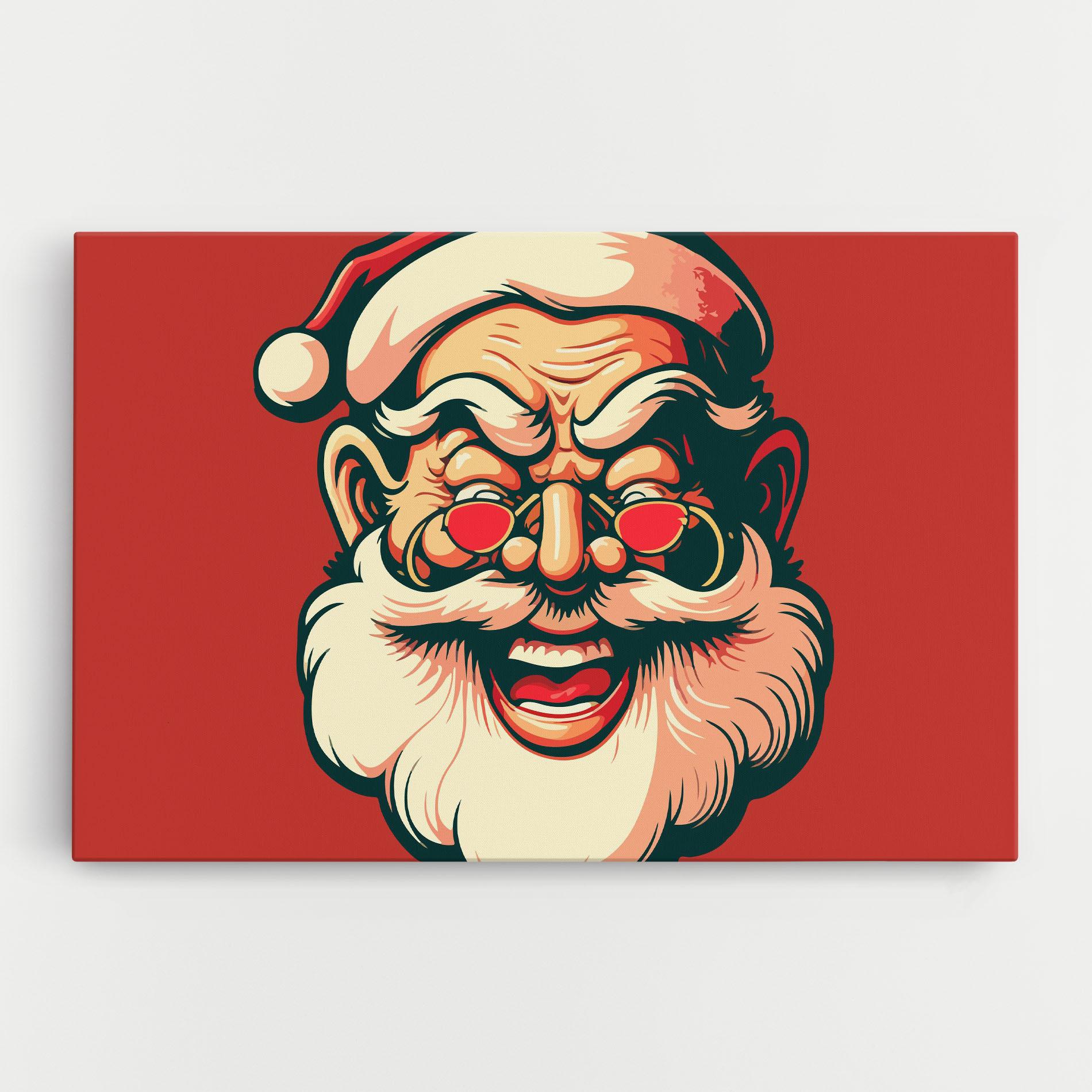 Leinwandbild Santa Crazy Smile mockup 0