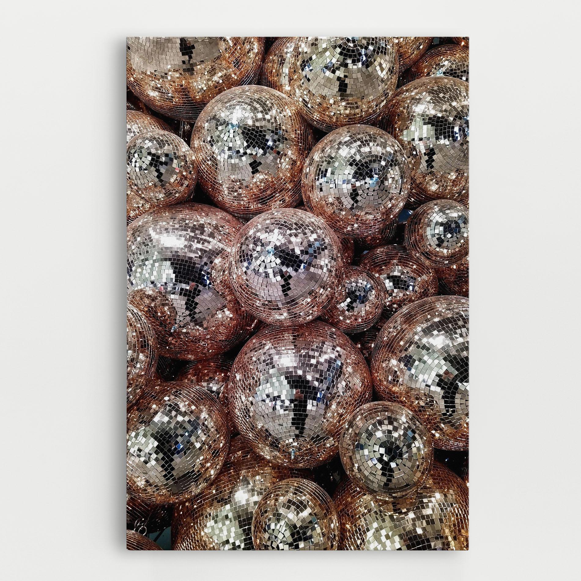 Leinwandbild Christmas Disko Balls mockup 0