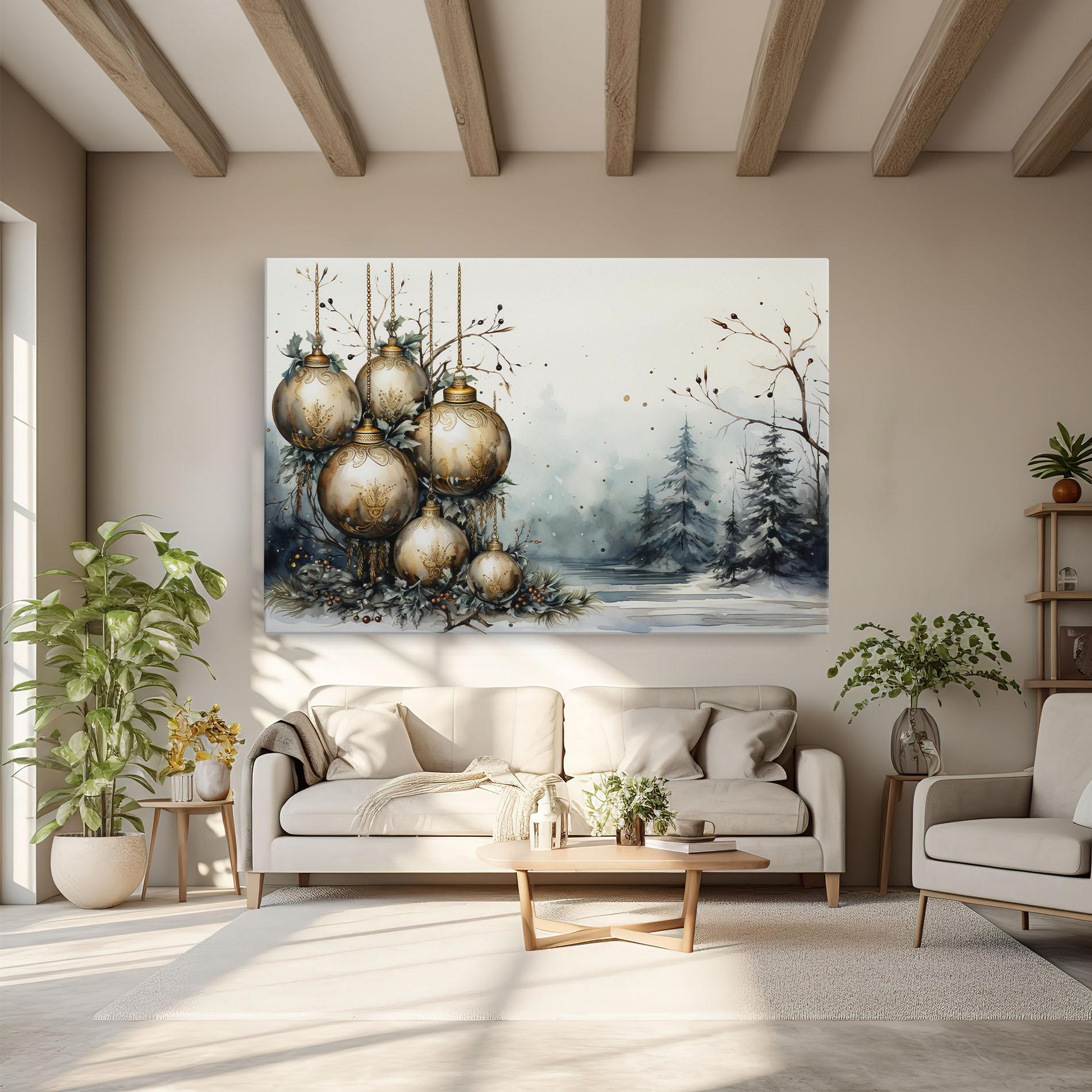 Leinwandbild Christmas Art Paper mockup 6