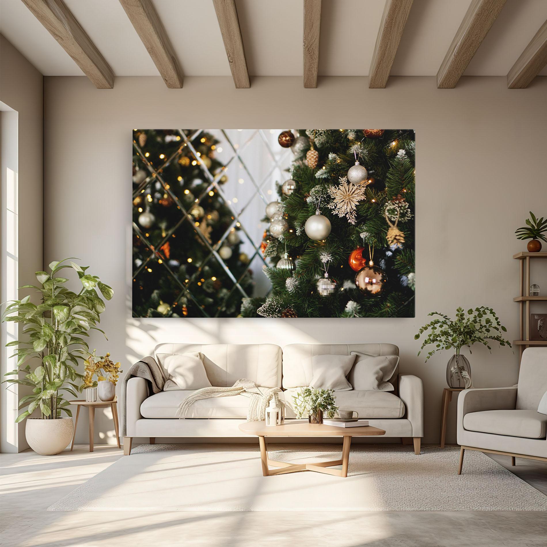 Leinwandbild Christmas Decor Tree mockup 6