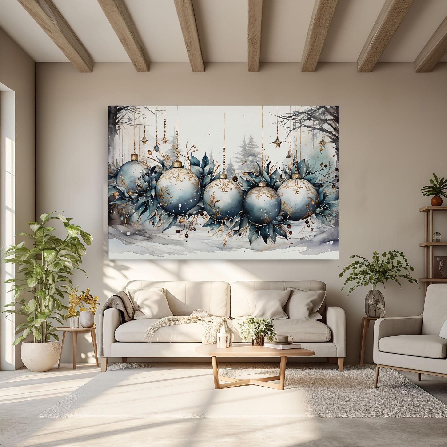 Leinwandbild Christmas Paper mockup 6