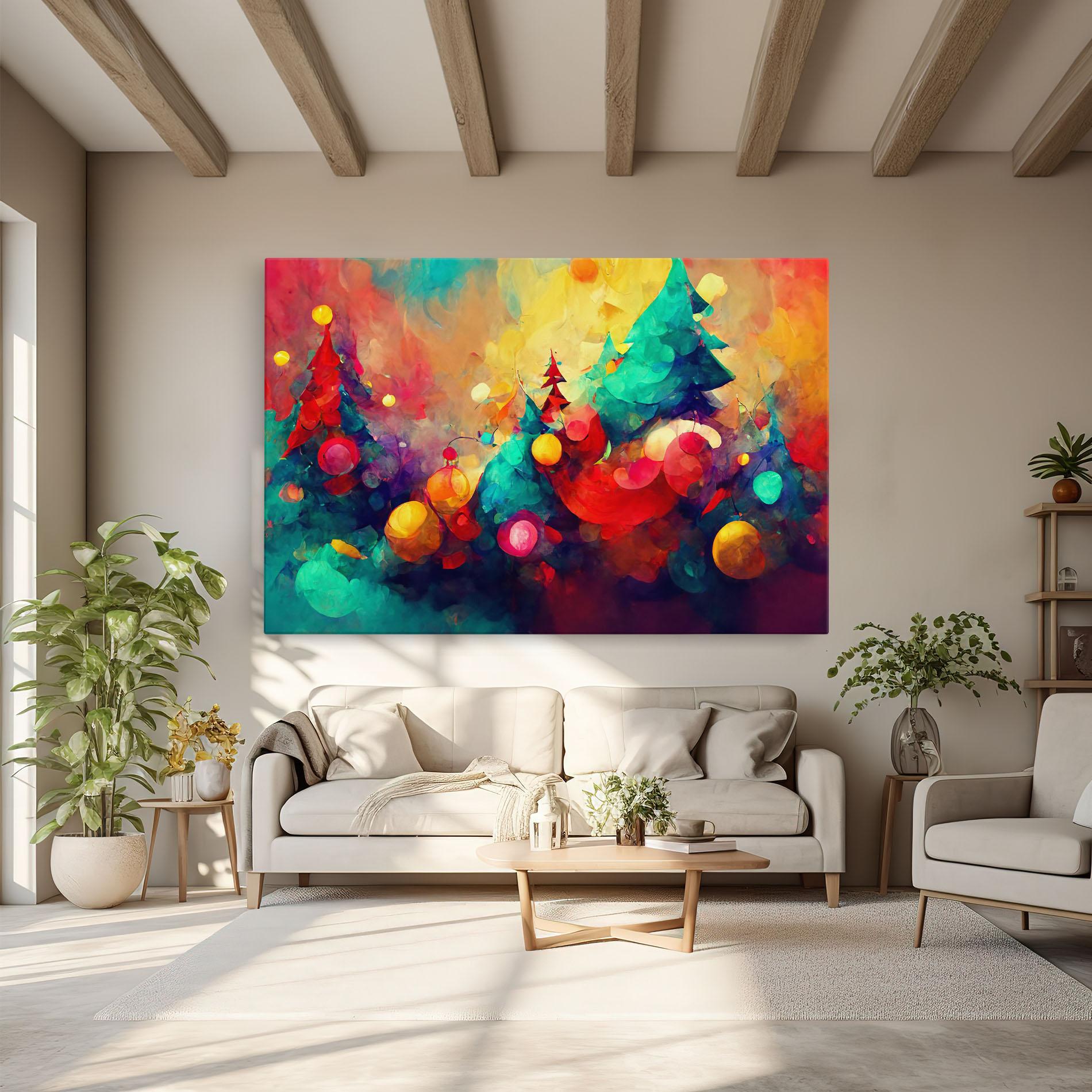 Leinwandbild Colorfull Winter mockup 6