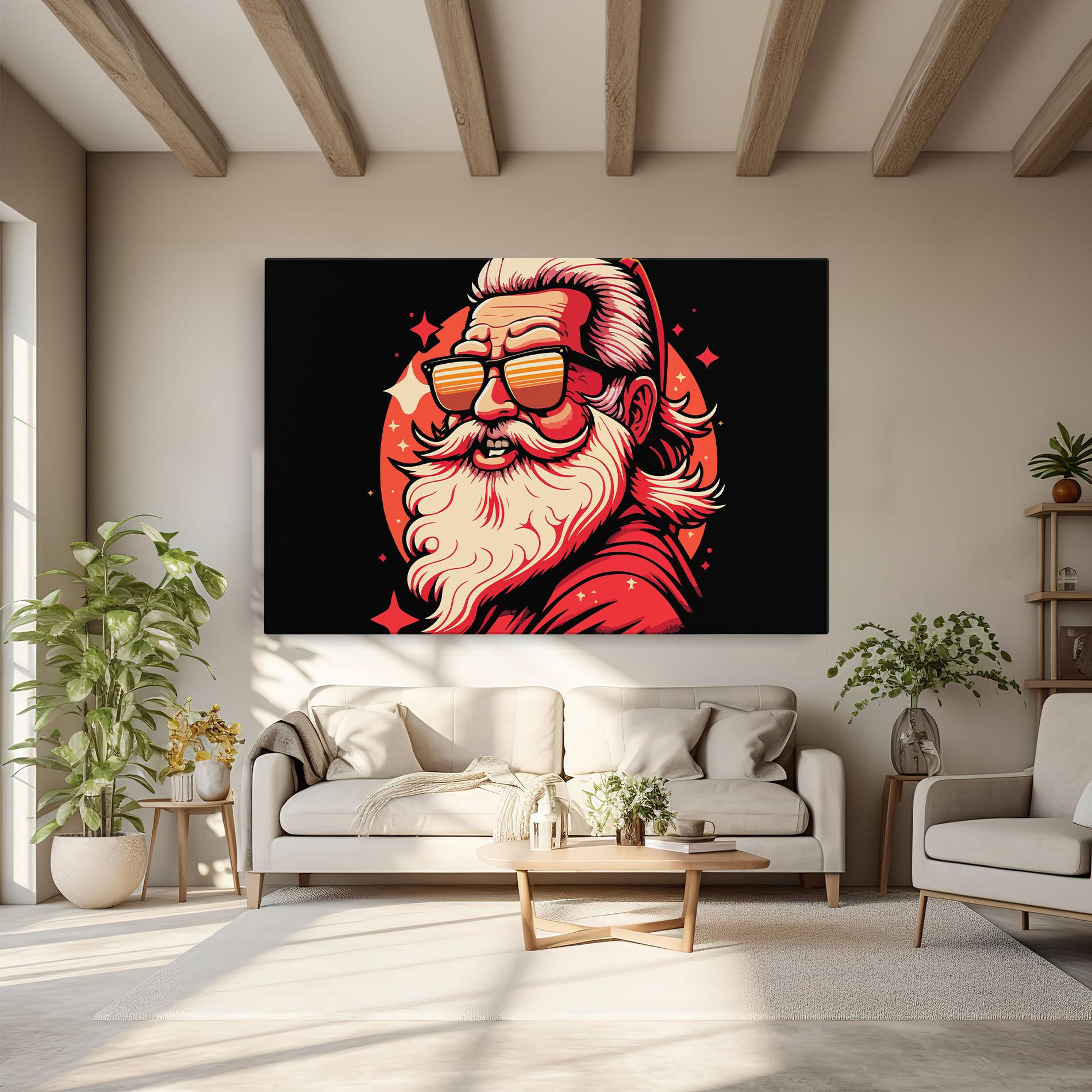 Leinwandbild Glasses Santa mockup 6