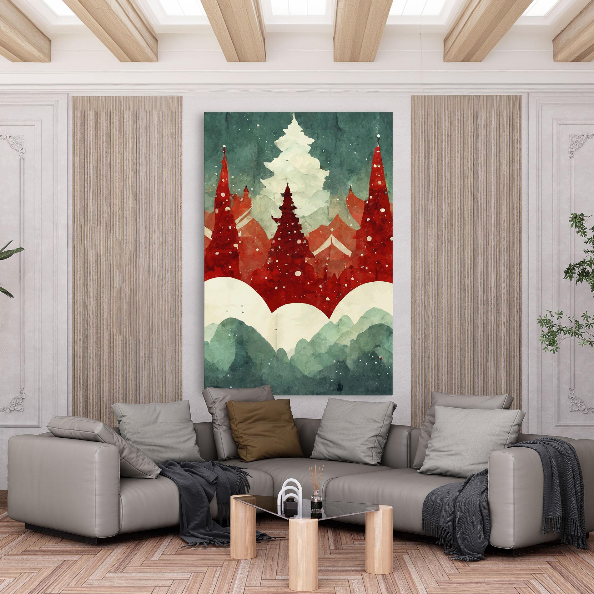 Leinwandbild Christmas Landscape mockup 6