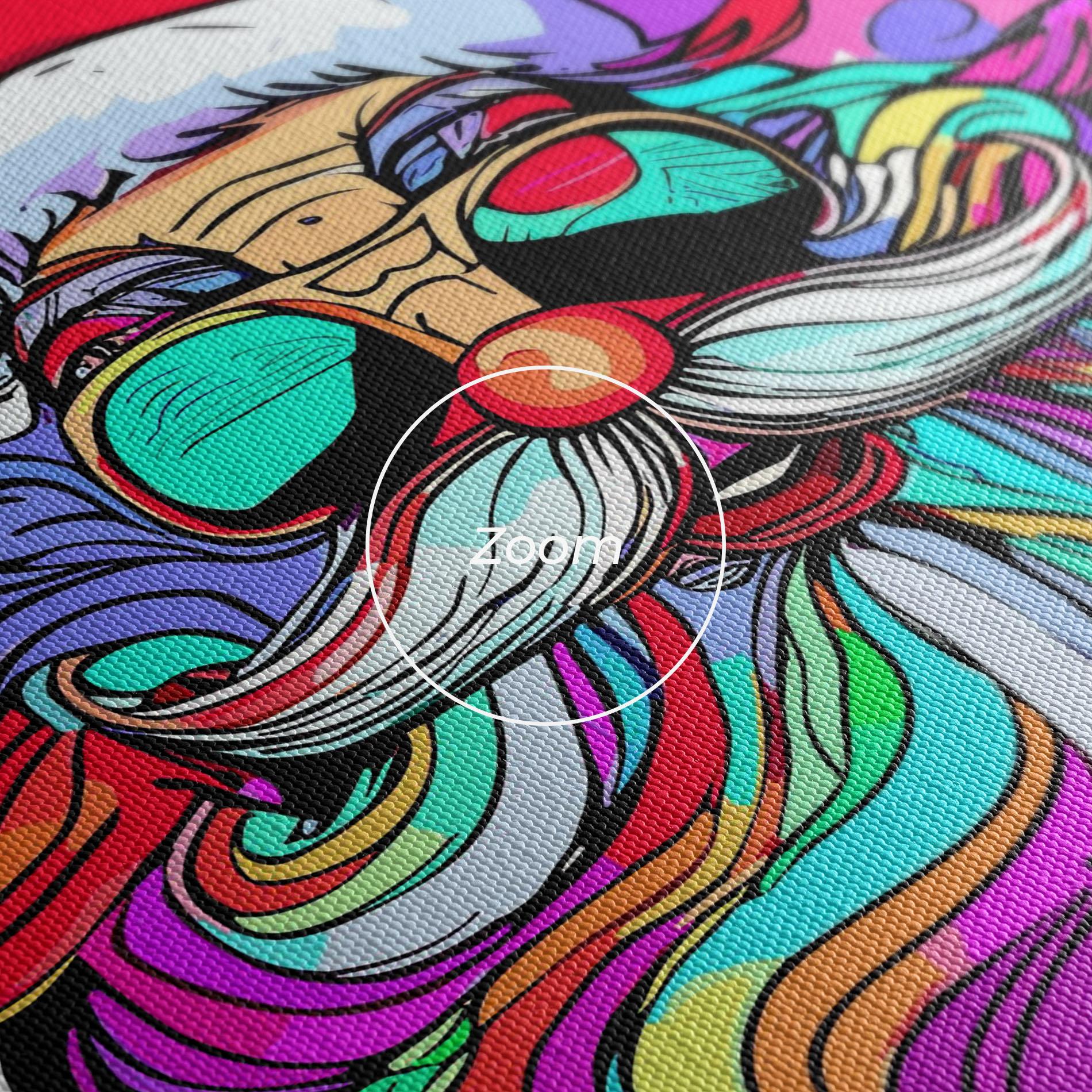 Leinwandbild Colorful Santa mockup 3