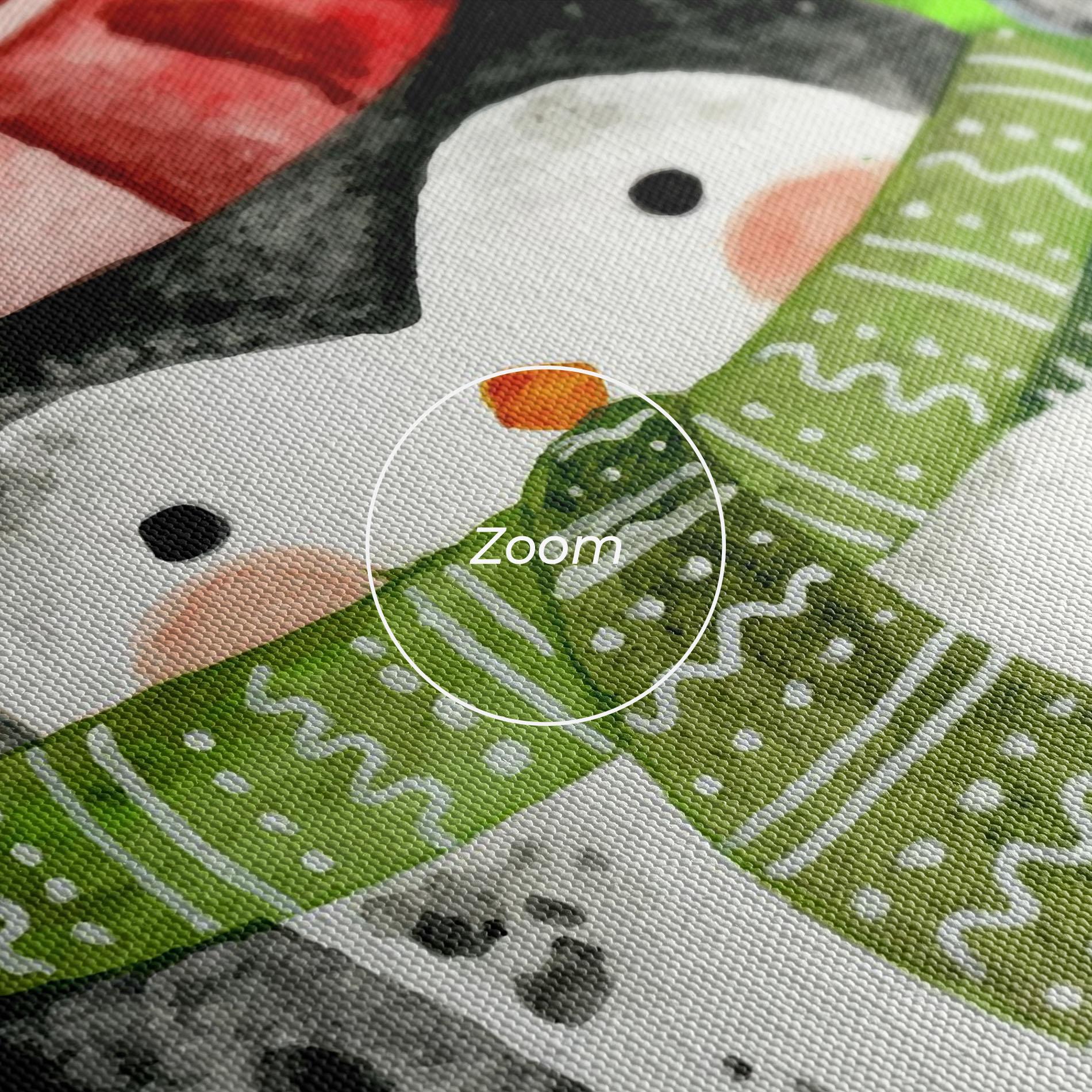 Leinwandbild Green Pinguin mockup 3