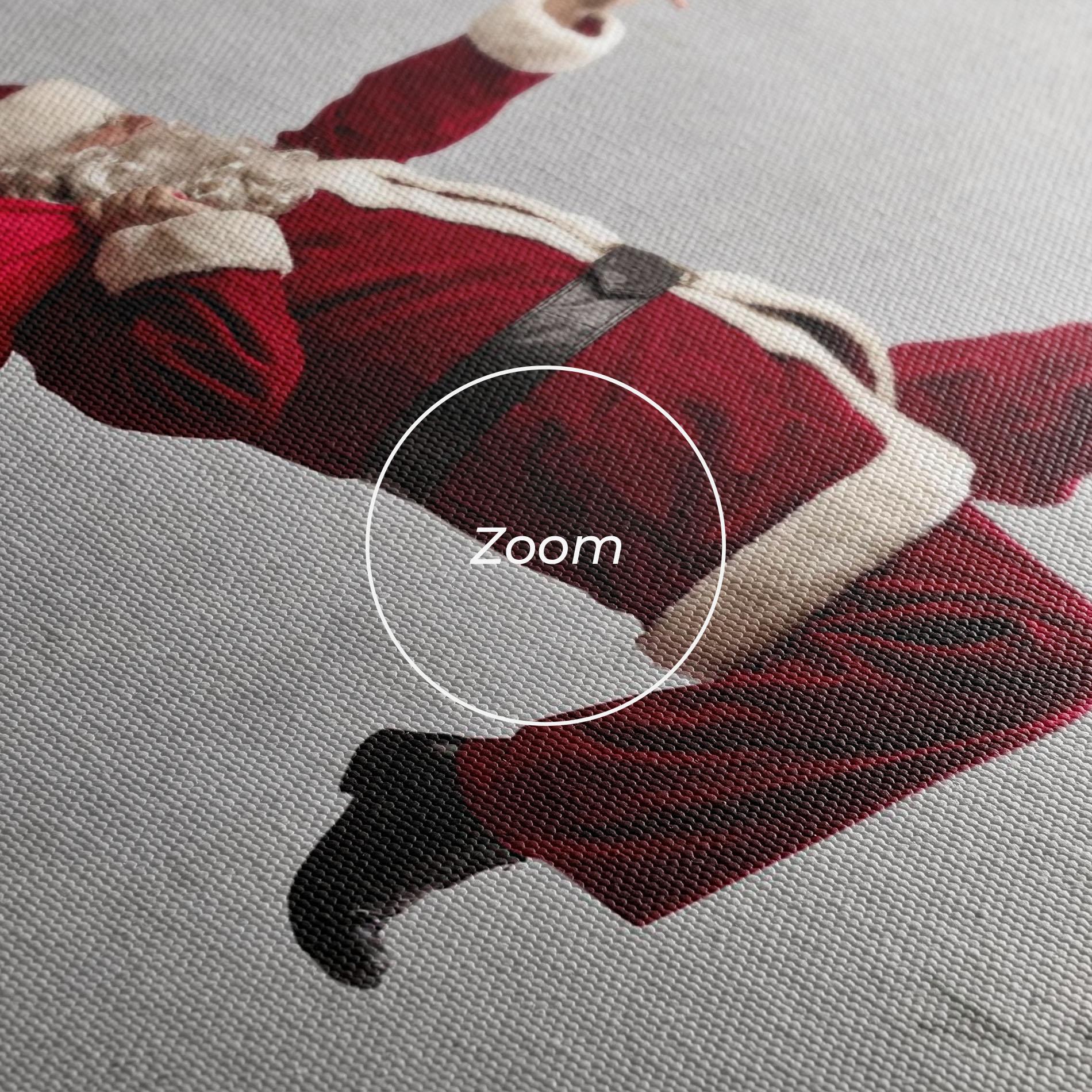 Leinwandbild Santa Claus Jumping mockup 3
