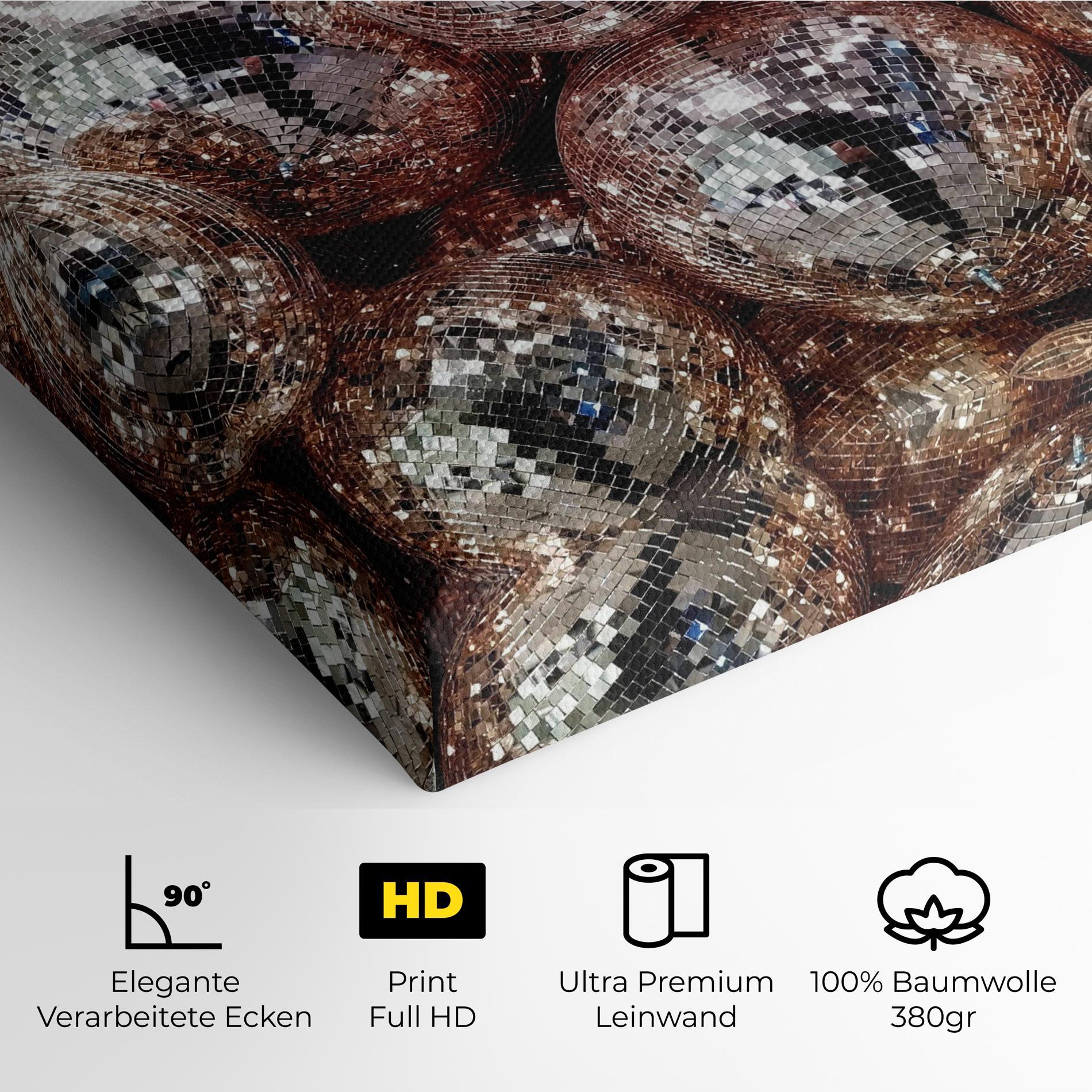 Leinwandbild Christmas Disko Balls mockup 4