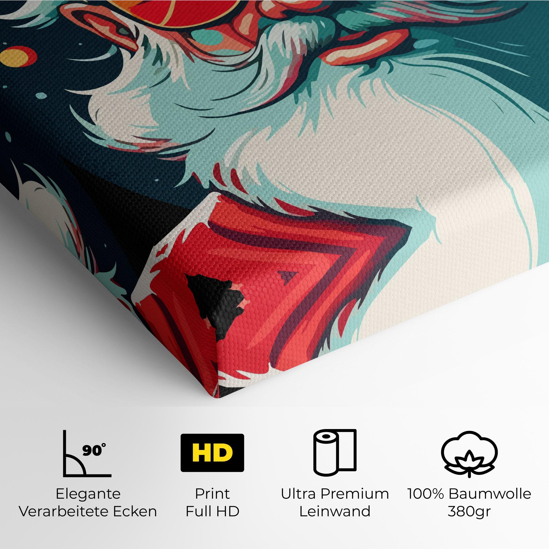 Leinwandbild Color Glasses Santa mockup 4