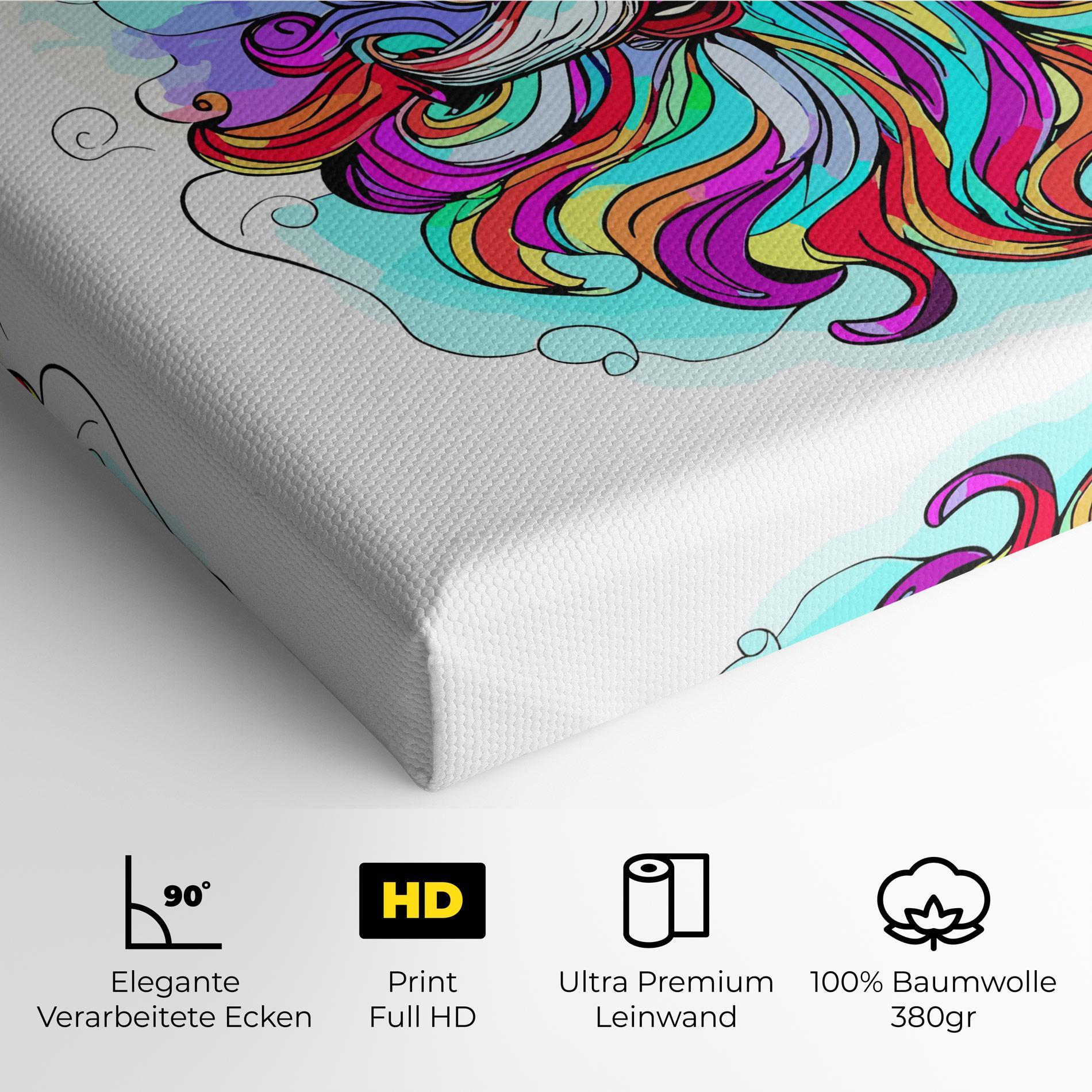 Leinwandbild Colorful Santa mockup 4