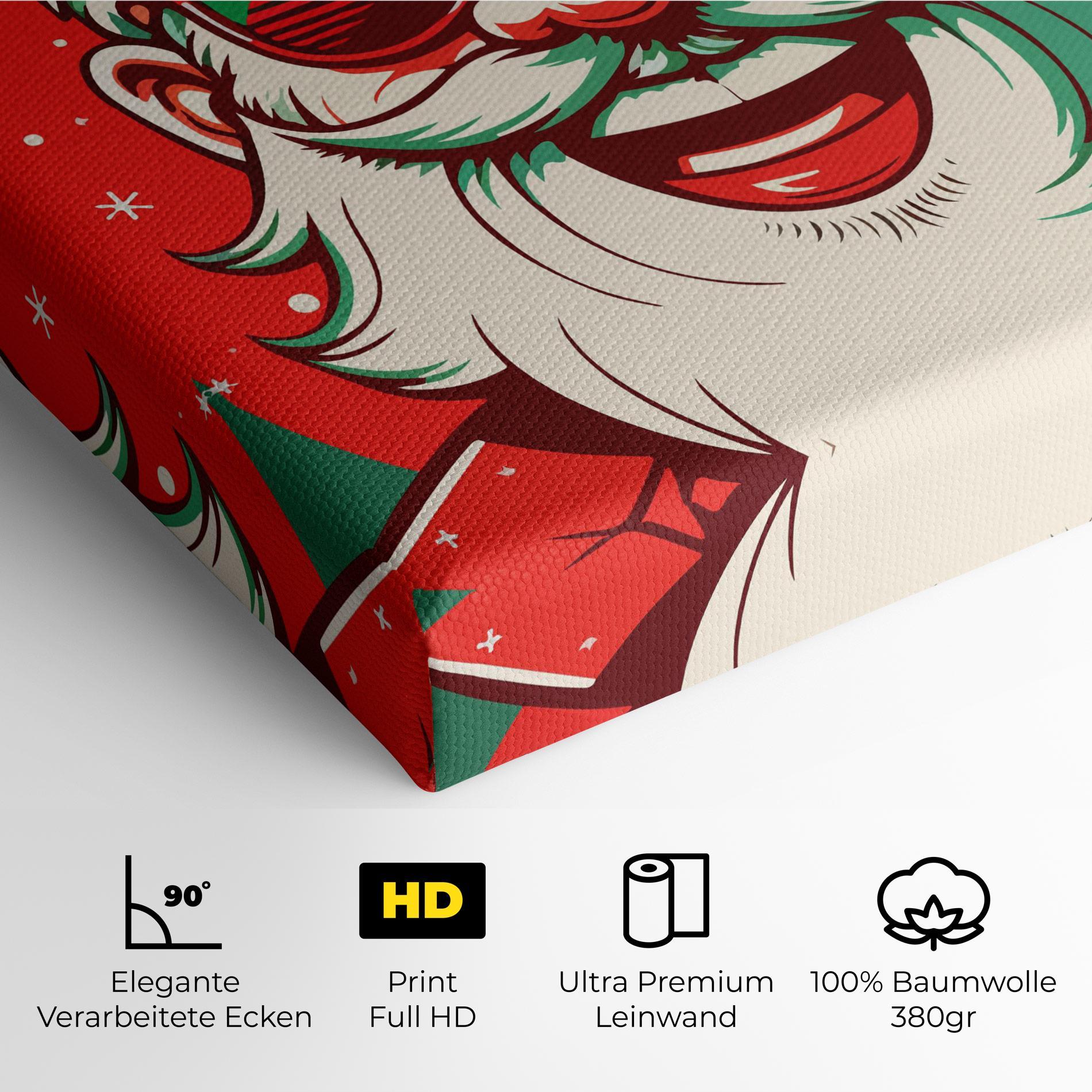 Leinwandbild Crazy Smile Santa mockup 4
