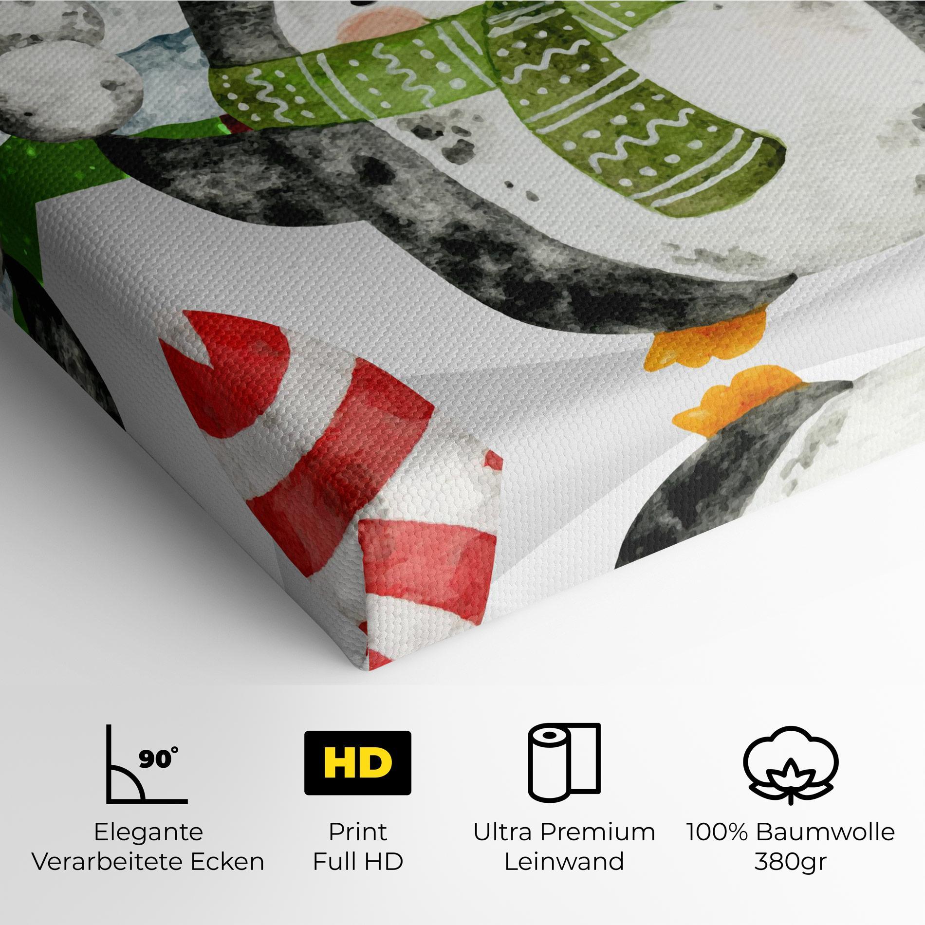 Leinwandbild Green Pinguin mockup 4