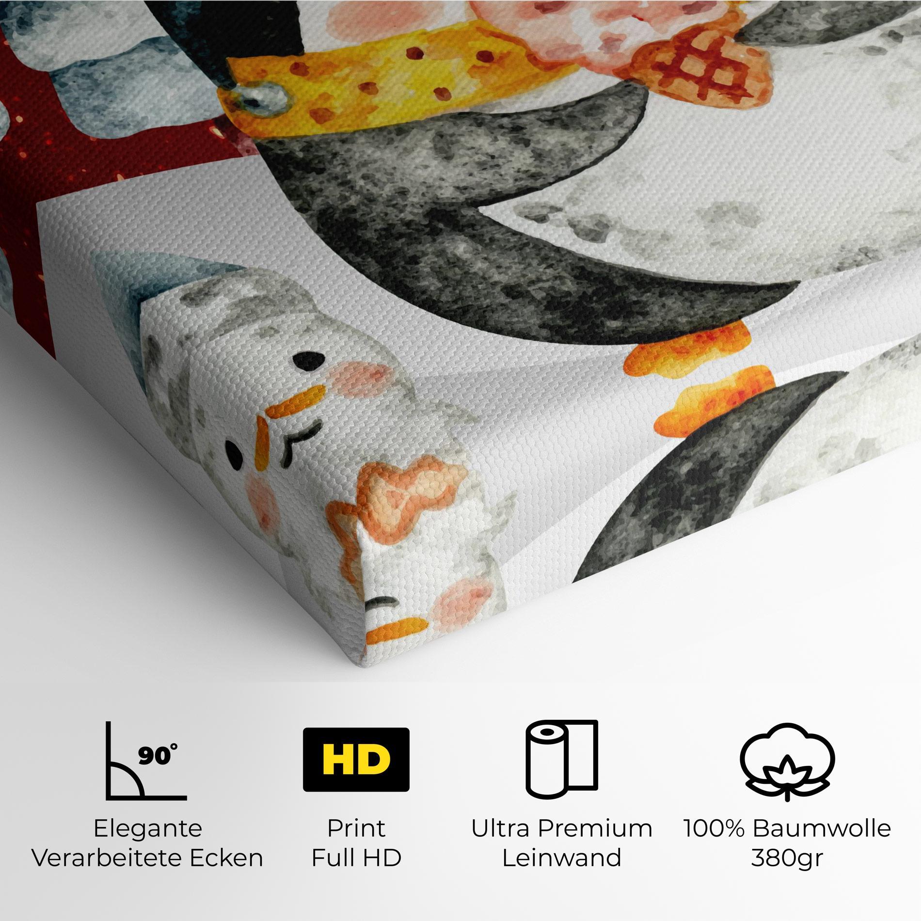 Leinwandbild Yellow Pinguin mockup 4