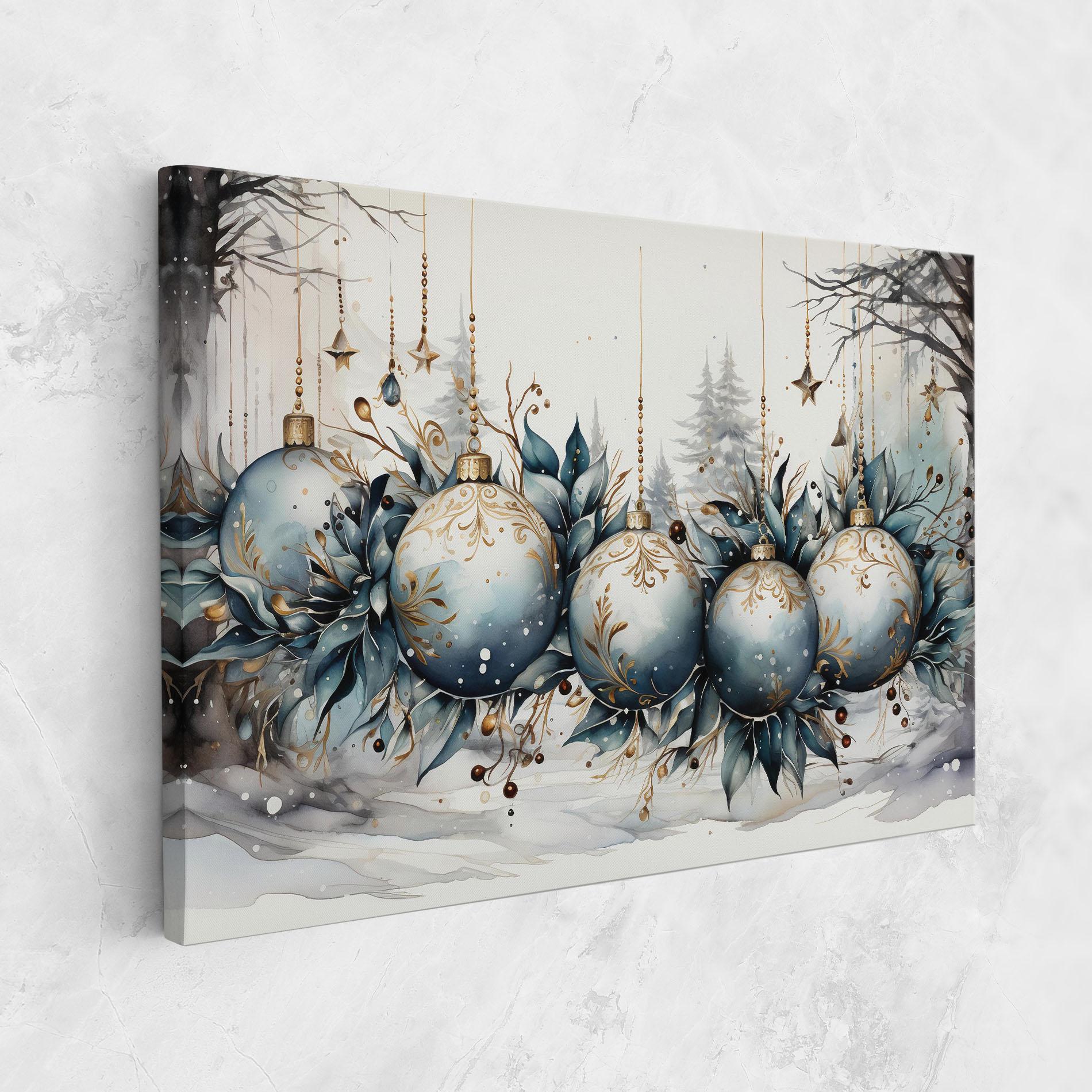 Leinwandbild Christmas Paper mockup 1