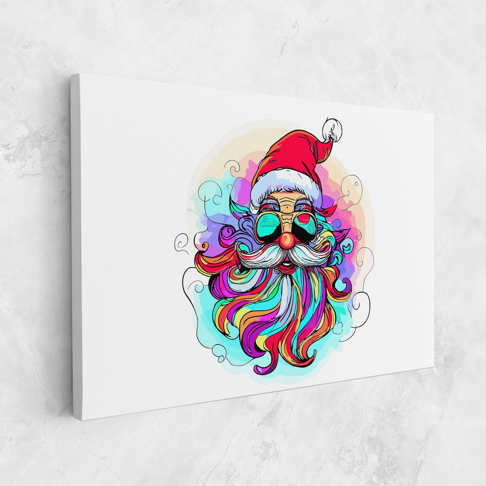 Leinwandbild Colorful Santa mockup 1