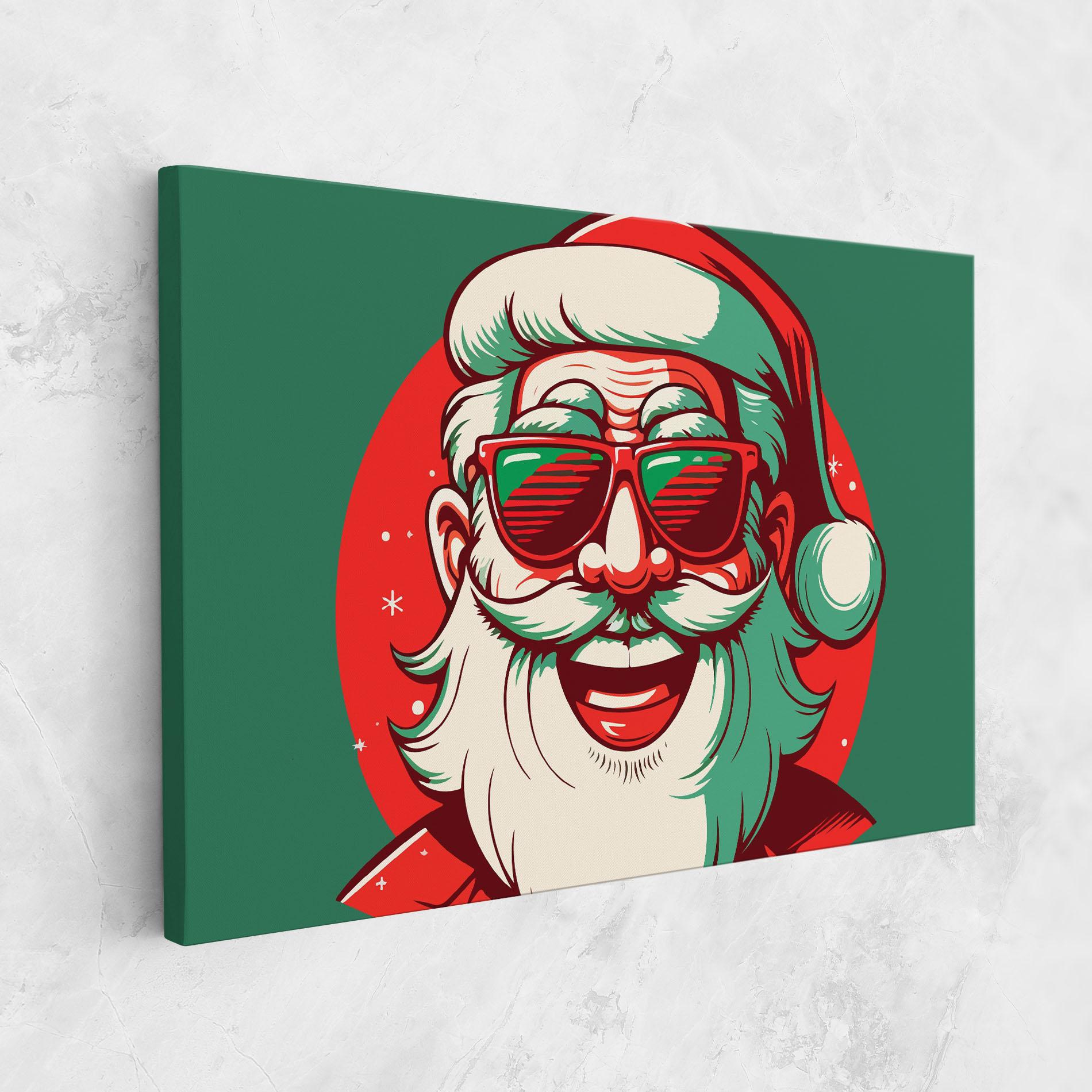 Leinwandbild Crazy Smile Santa mockup 1