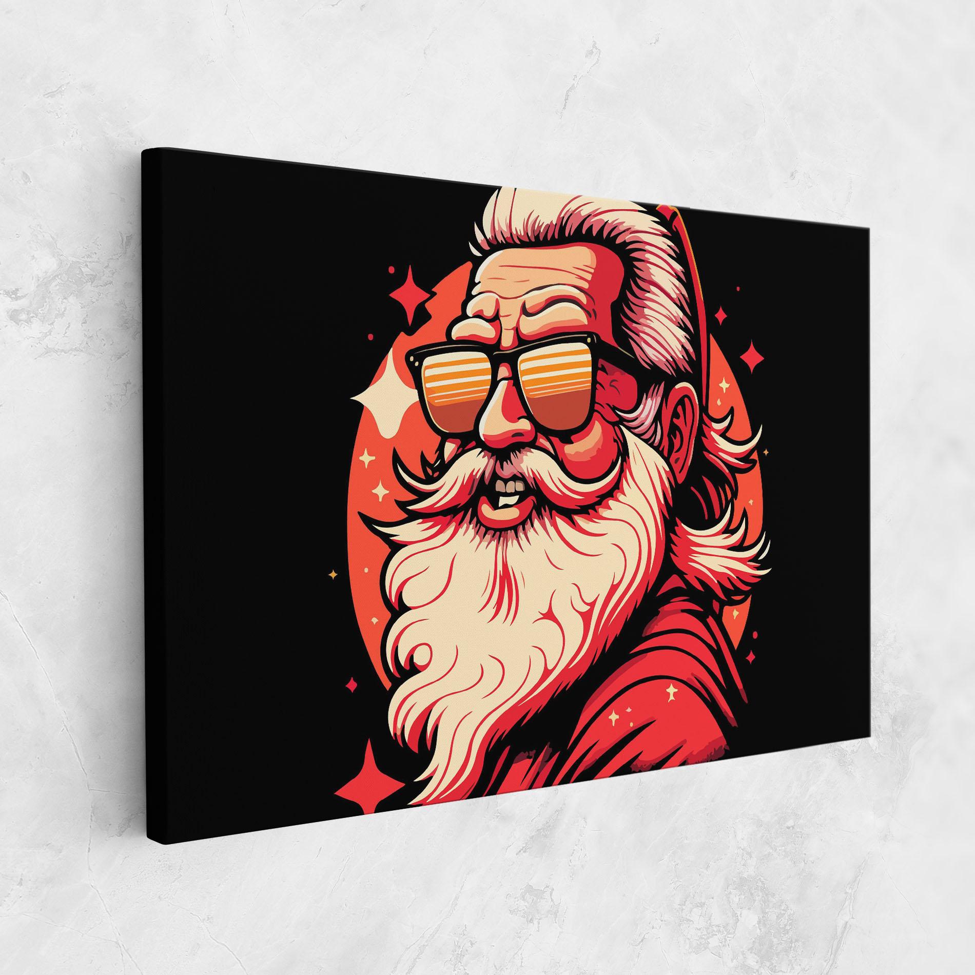 Leinwandbild Glasses Santa mockup 1