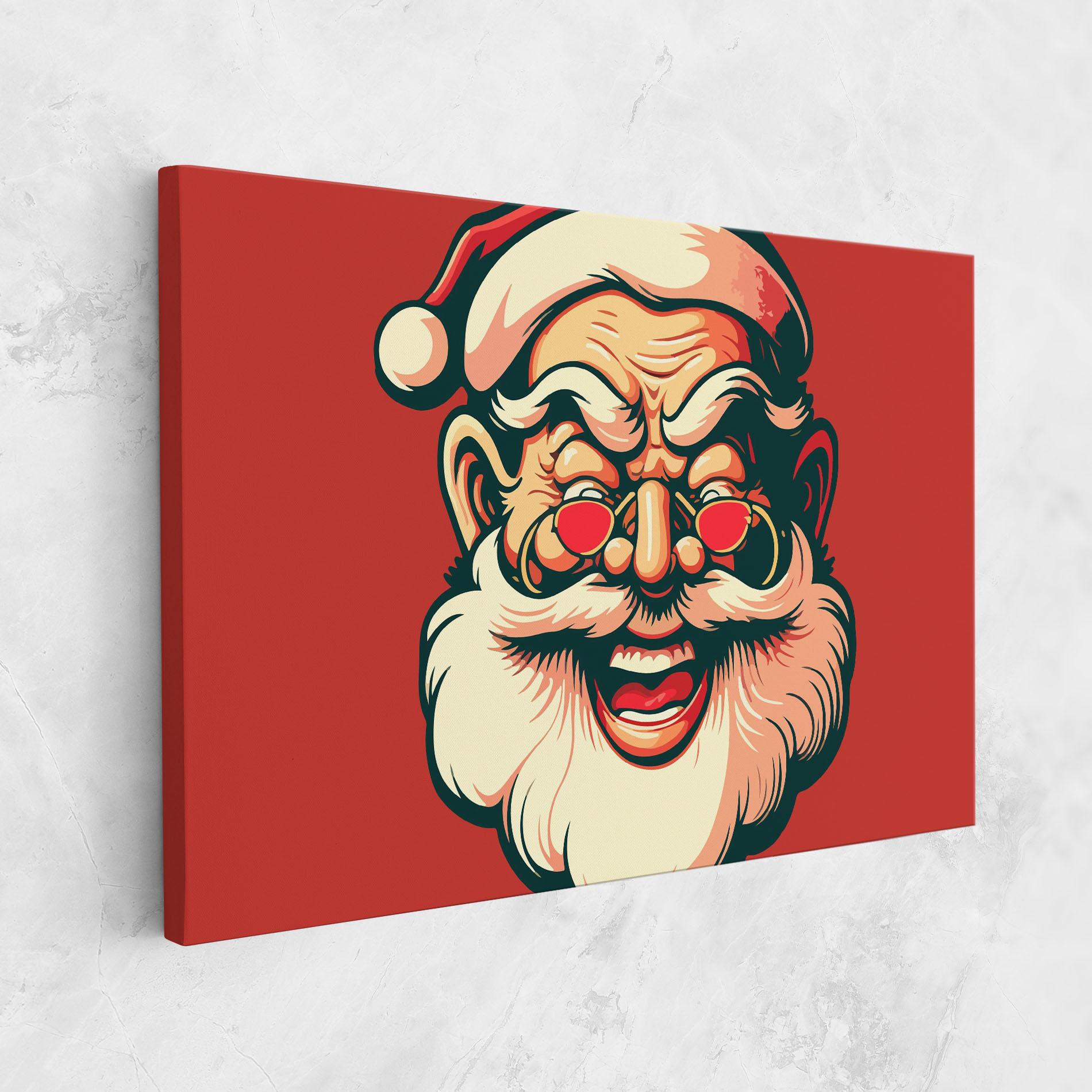 Leinwandbild Santa Crazy Smile mockup 1