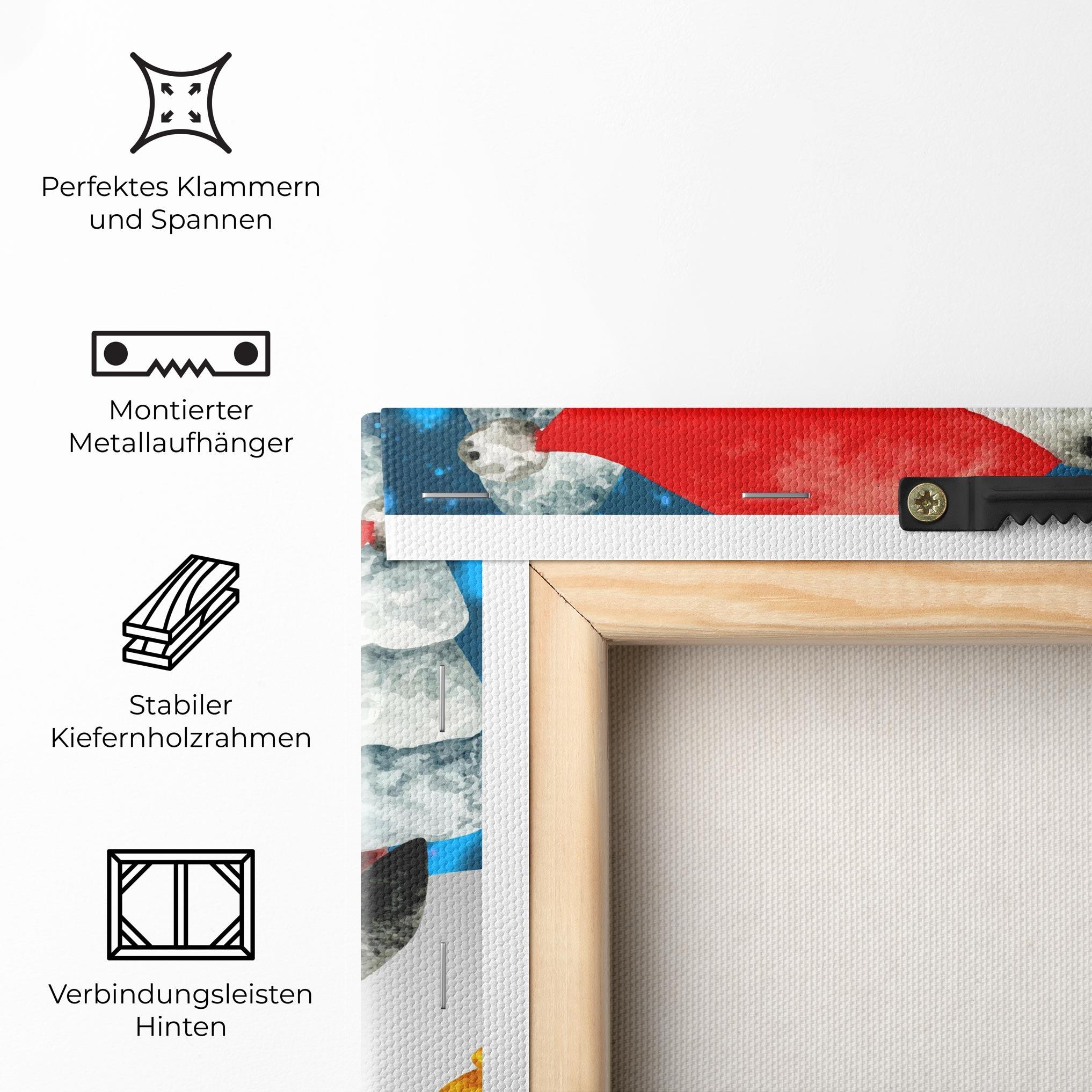 Leinwandbild Blue Pinguin mockup 5