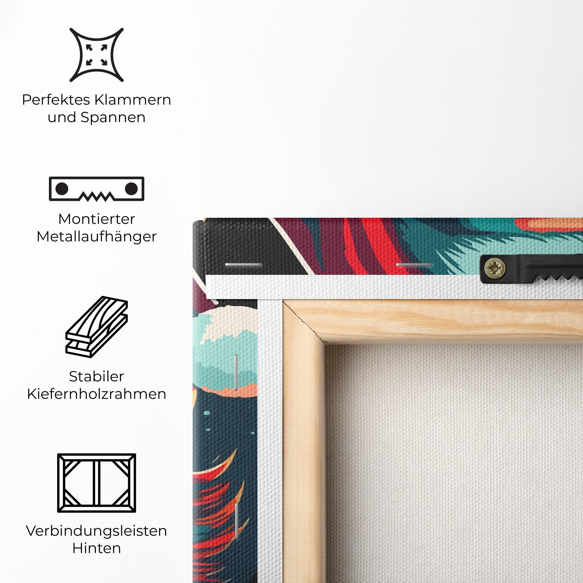 Leinwandbild Color Glasses Santa mockup 5