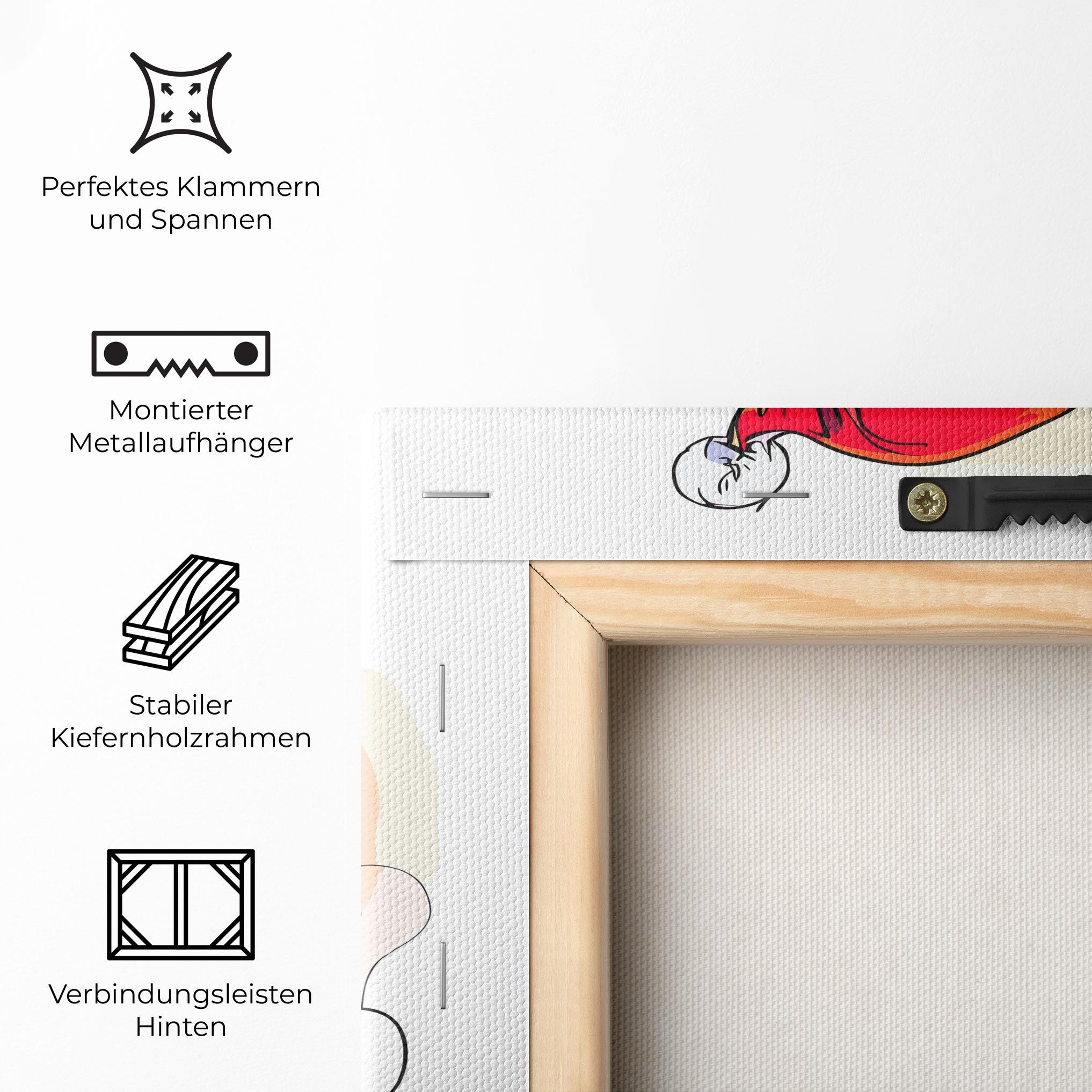 Leinwandbild Colorful Santa mockup 5