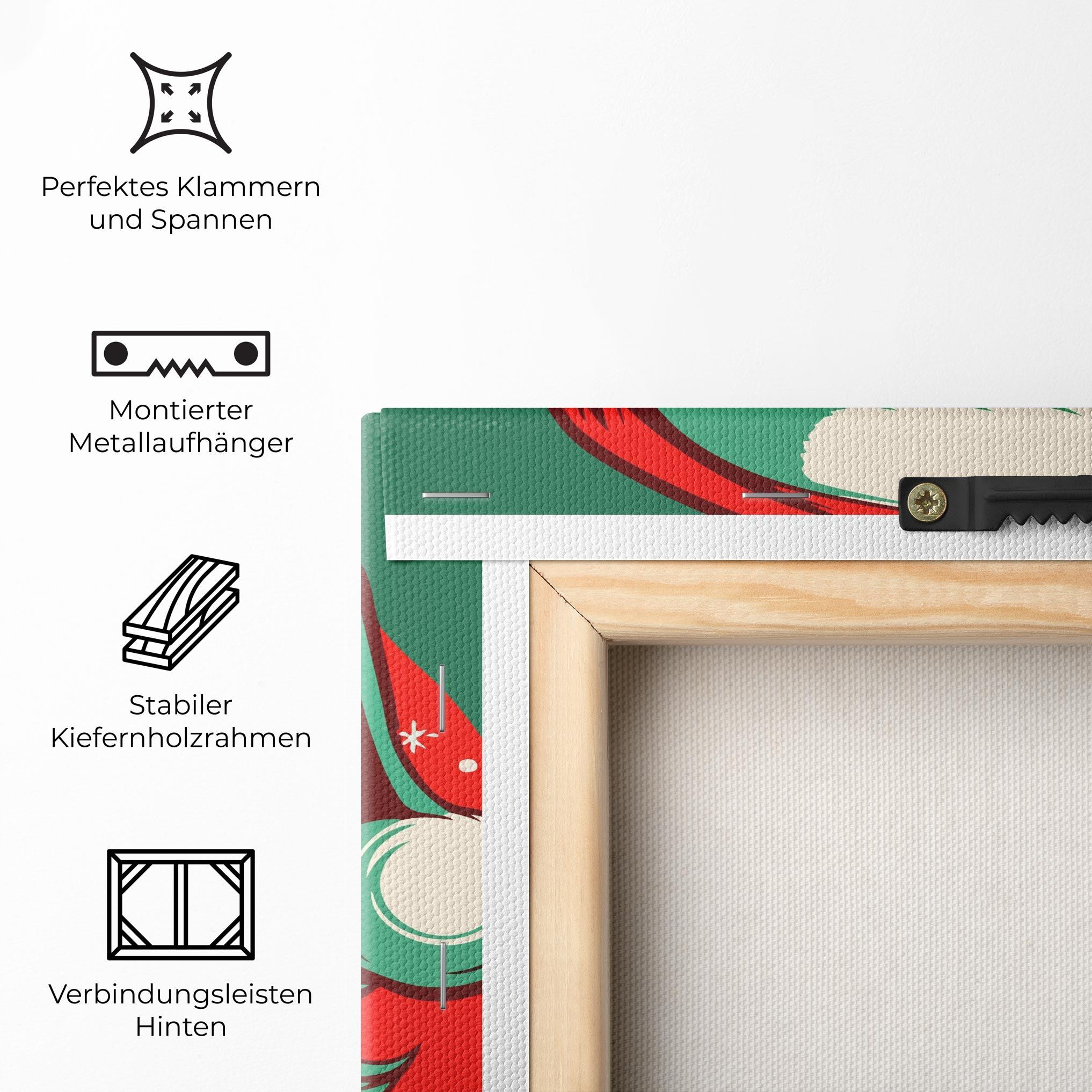 Leinwandbild Crazy Smile Santa mockup 5