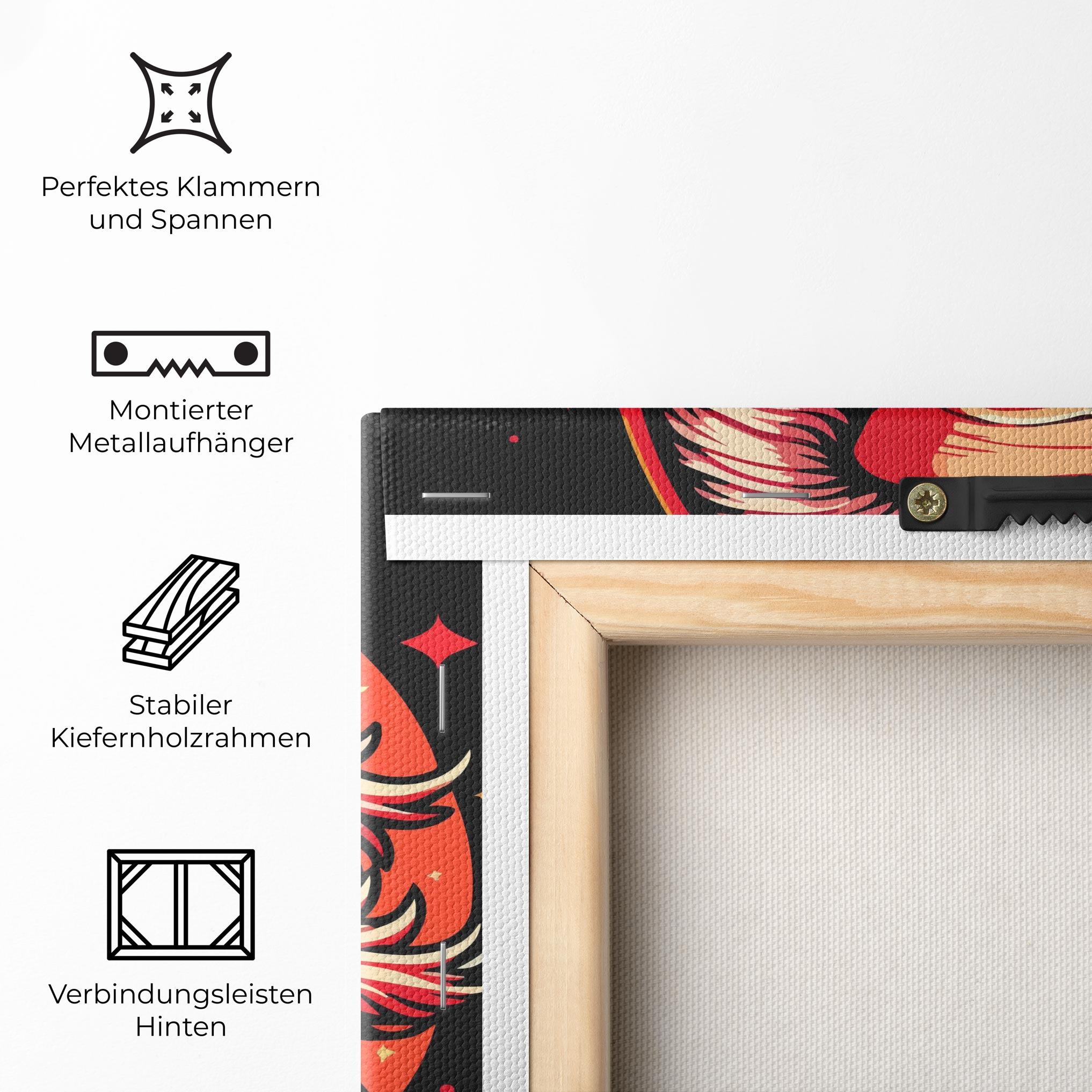 Leinwandbild Glasses Santa mockup 5