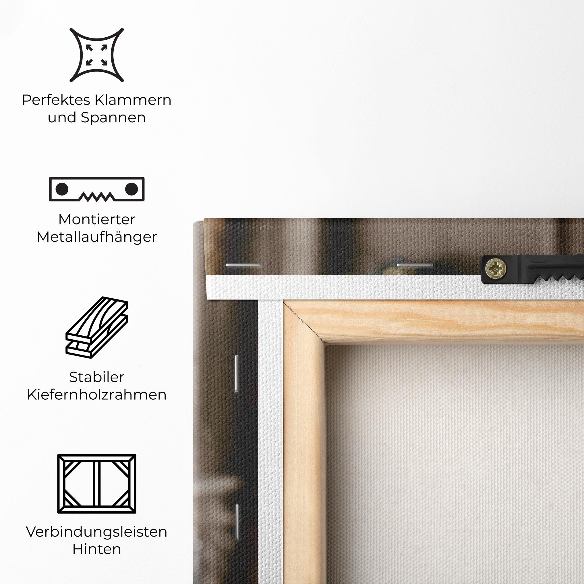 Leinwandbild Gold Christmas Decorations mockup 5