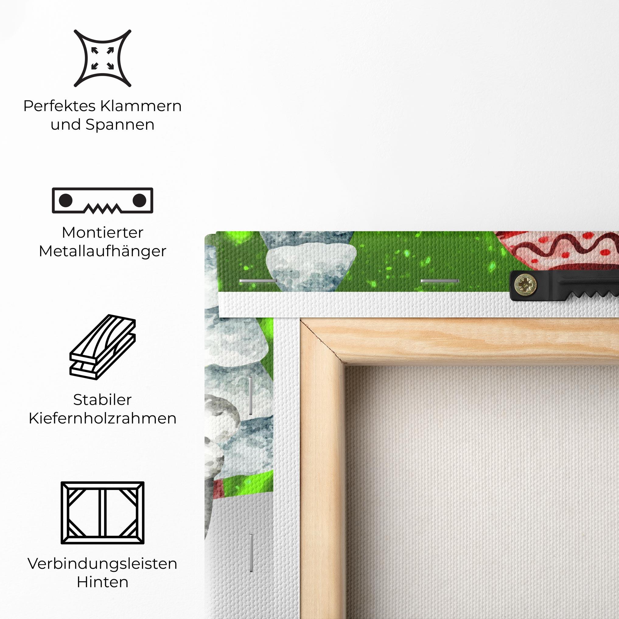 Leinwandbild Green Pinguin mockup 5