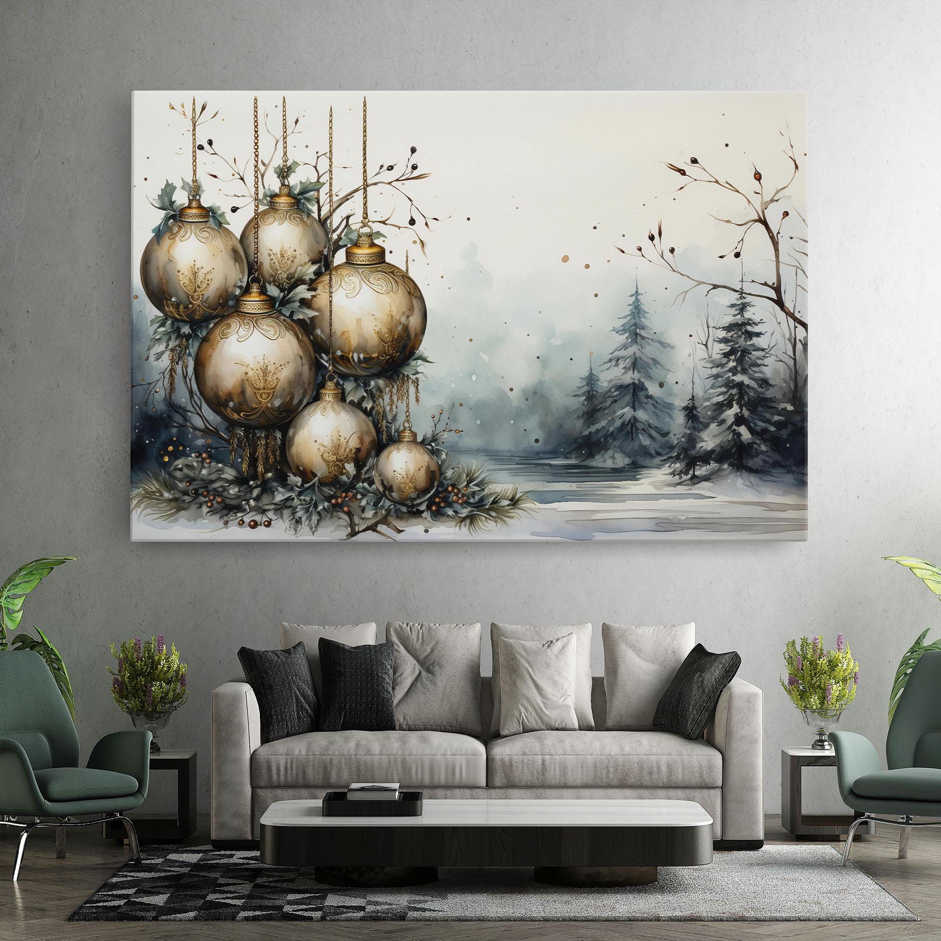 Leinwandbild Christmas Art Paper mockup 7