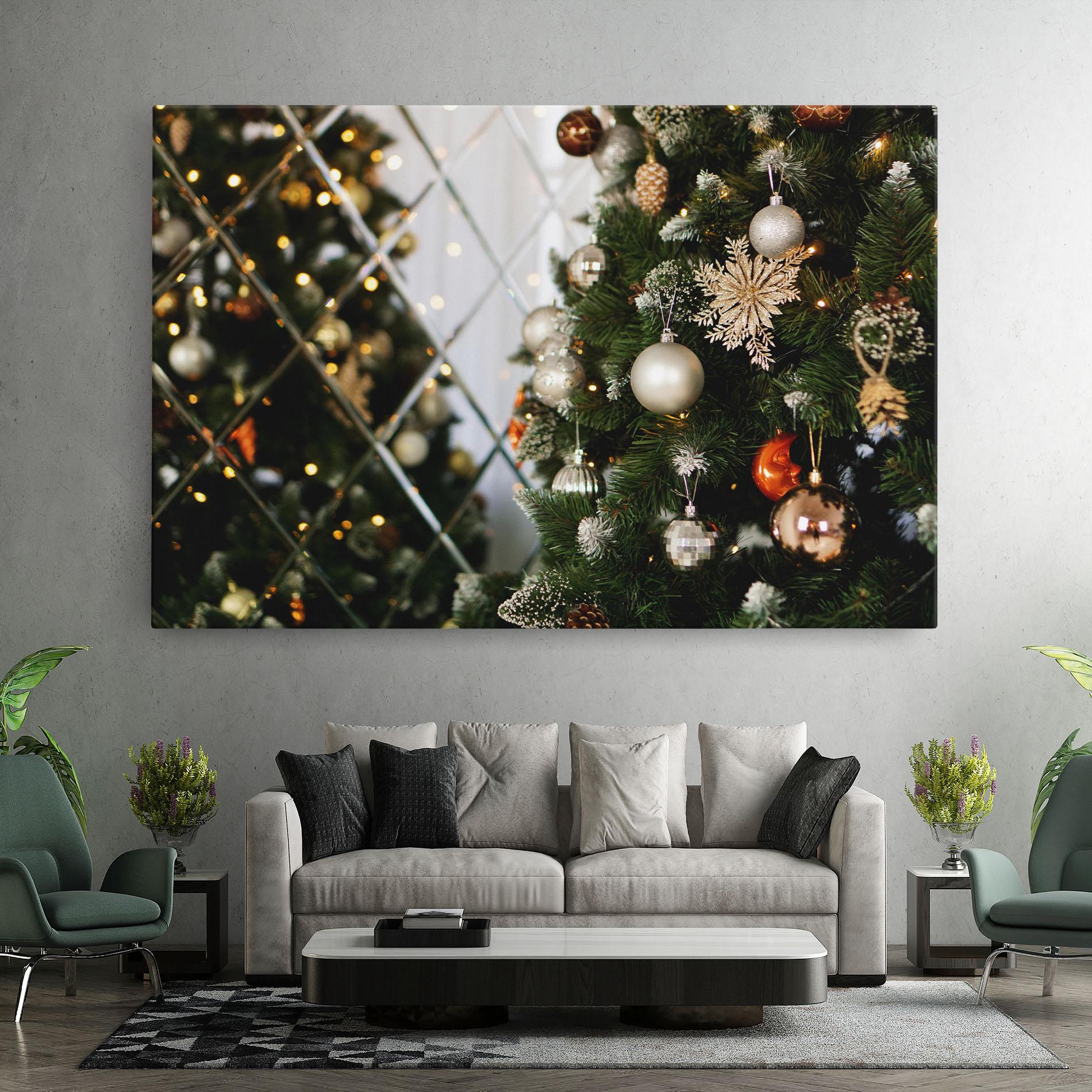 Leinwandbild Christmas Decor Tree mockup 7