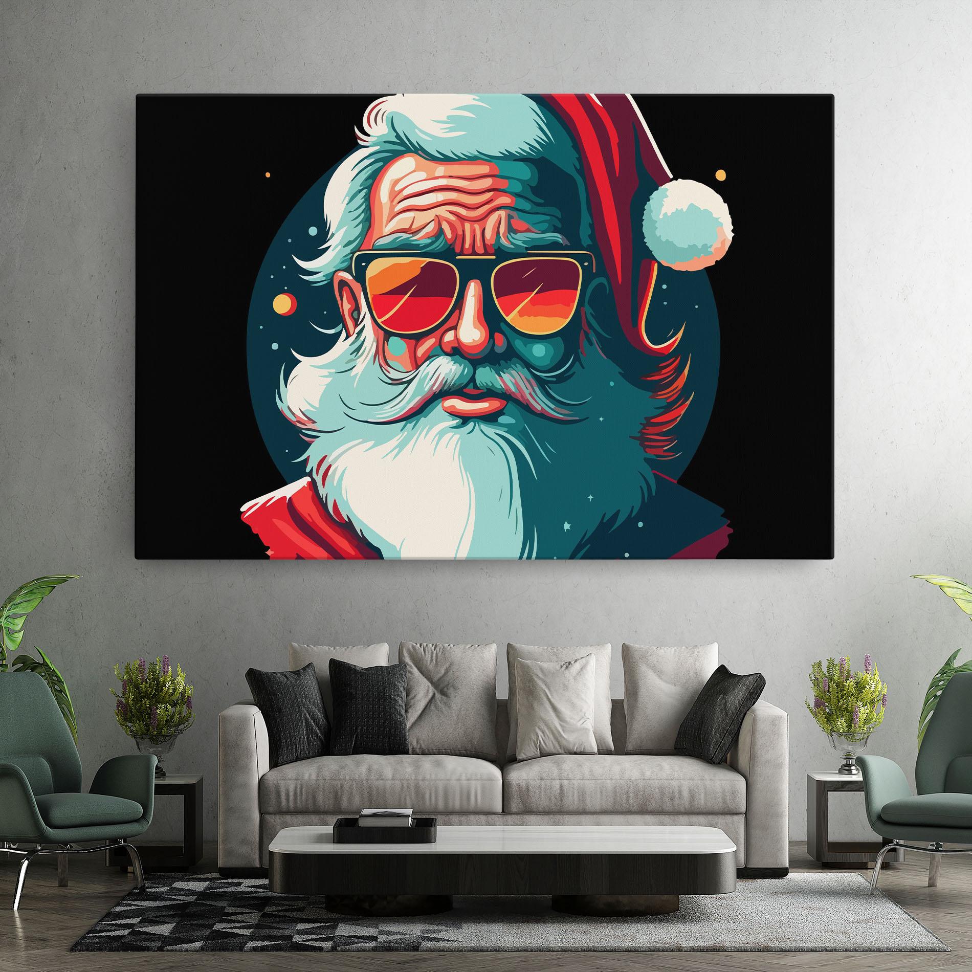 Leinwandbild Color Glasses Santa mockup 7