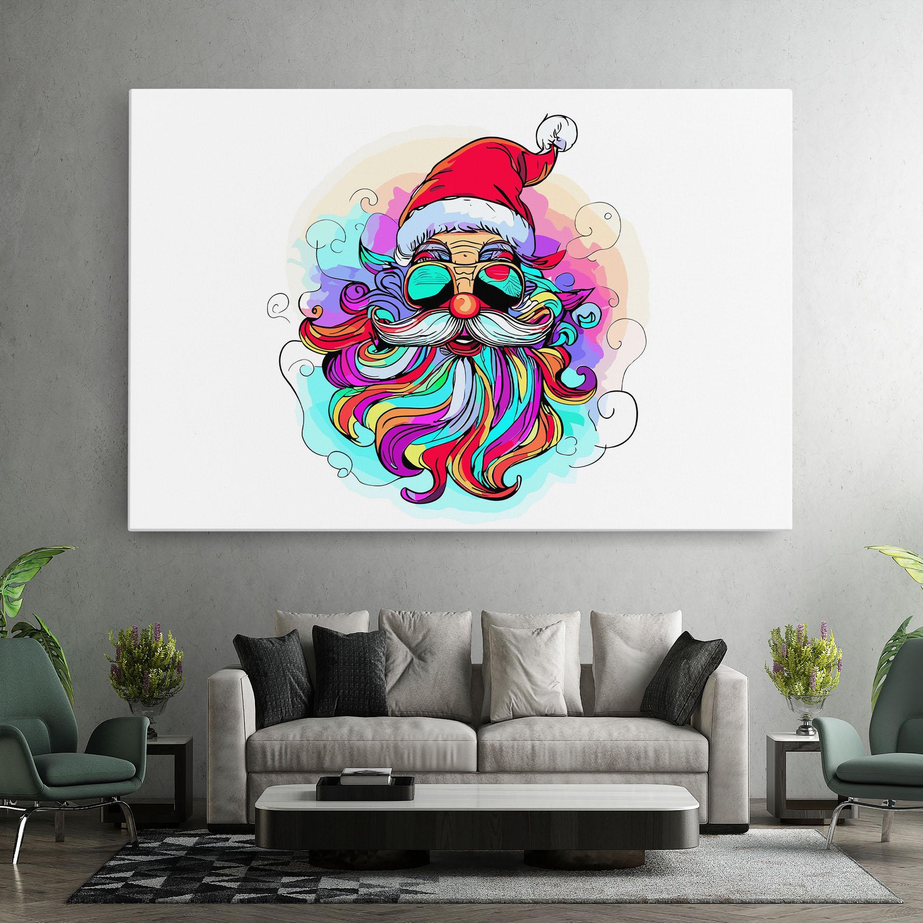 Leinwandbild Colorful Santa mockup 7