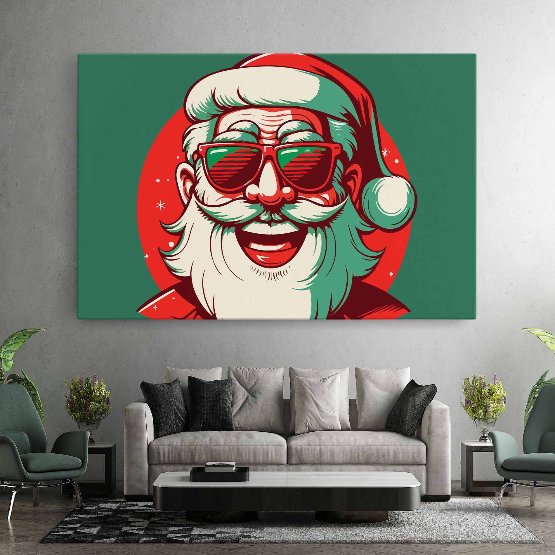 Leinwandbild Crazy Smile Santa mockup 7