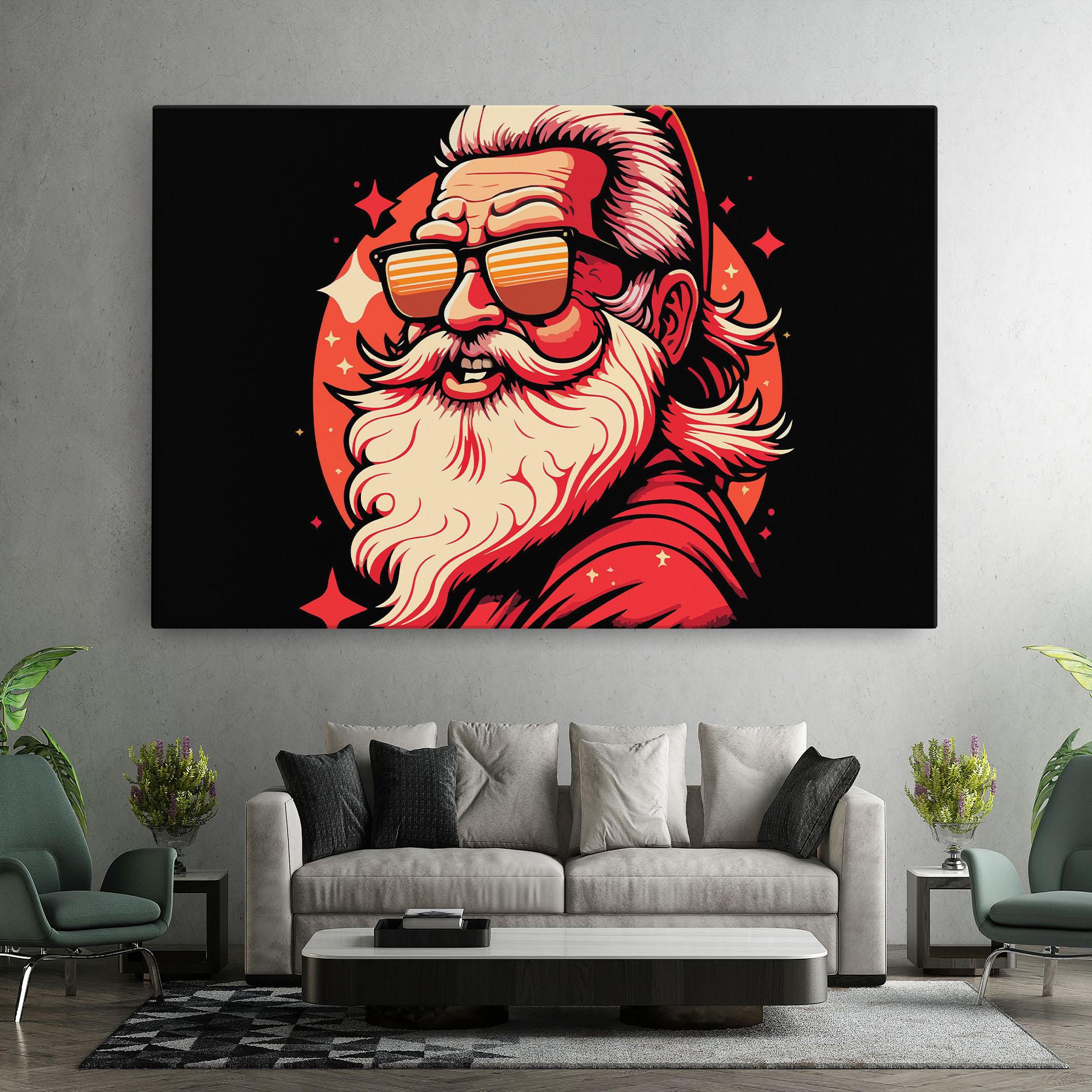 Leinwandbild Glasses Santa mockup 7