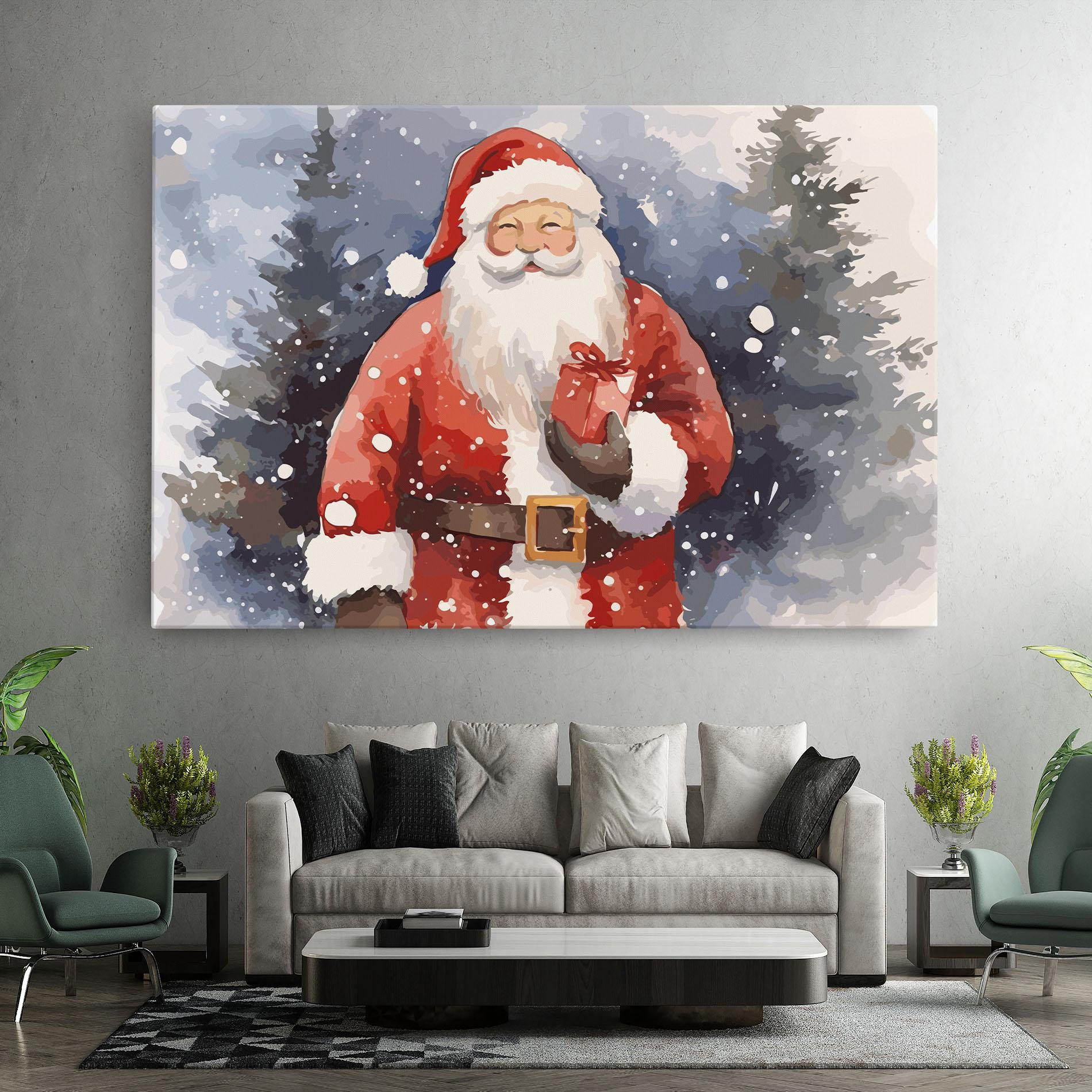 Leinwandbild Holding Gift mockup 7