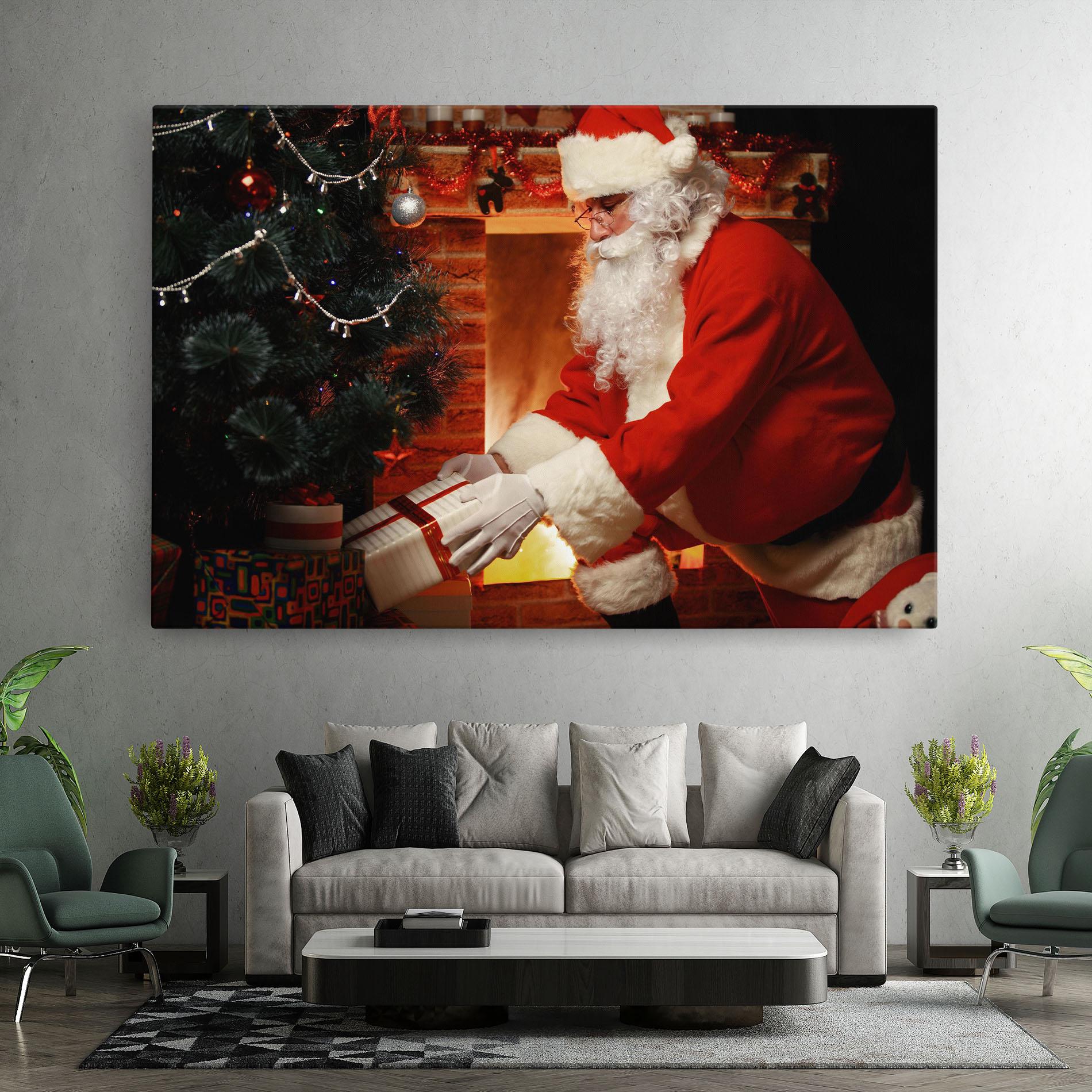 Leinwandbild Santa Brought Gifts mockup 7