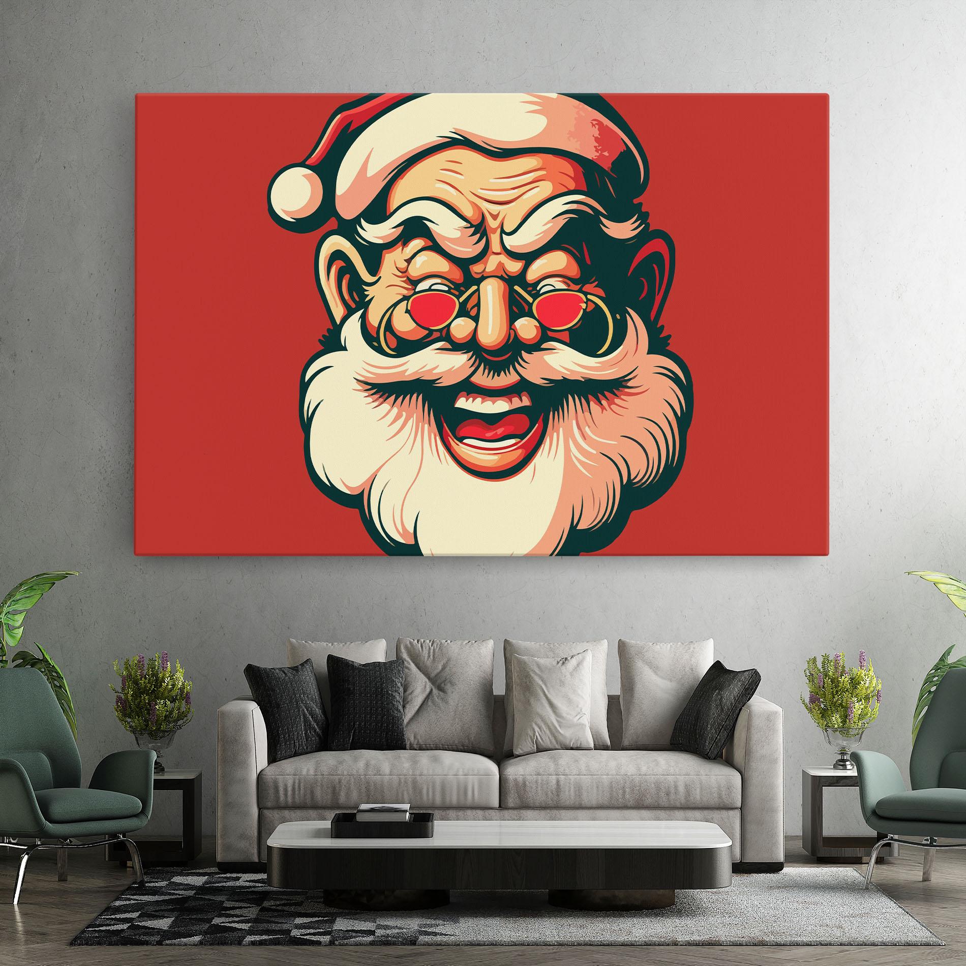 Leinwandbild Santa Crazy Smile mockup 7
