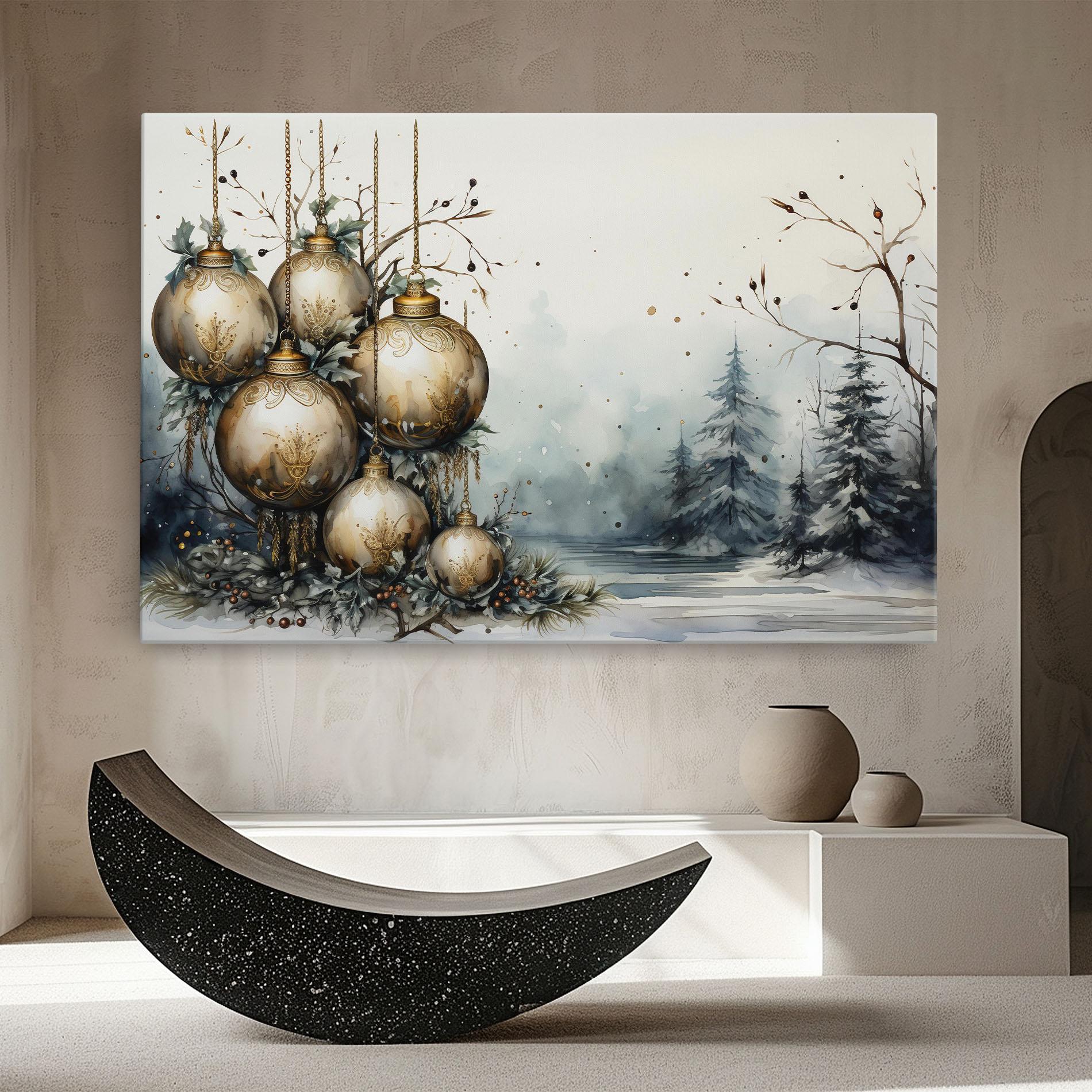 Leinwandbild Christmas Art Paper mockup 8