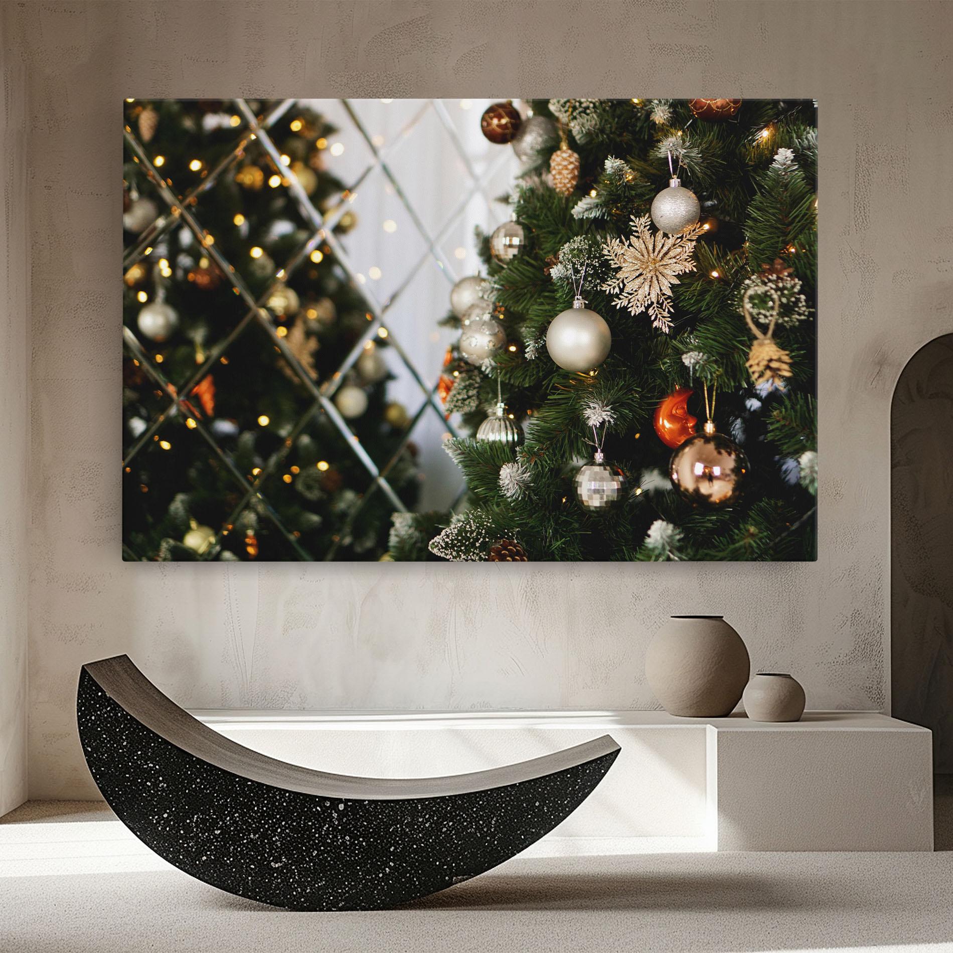 Leinwandbild Christmas Decor Tree mockup 8