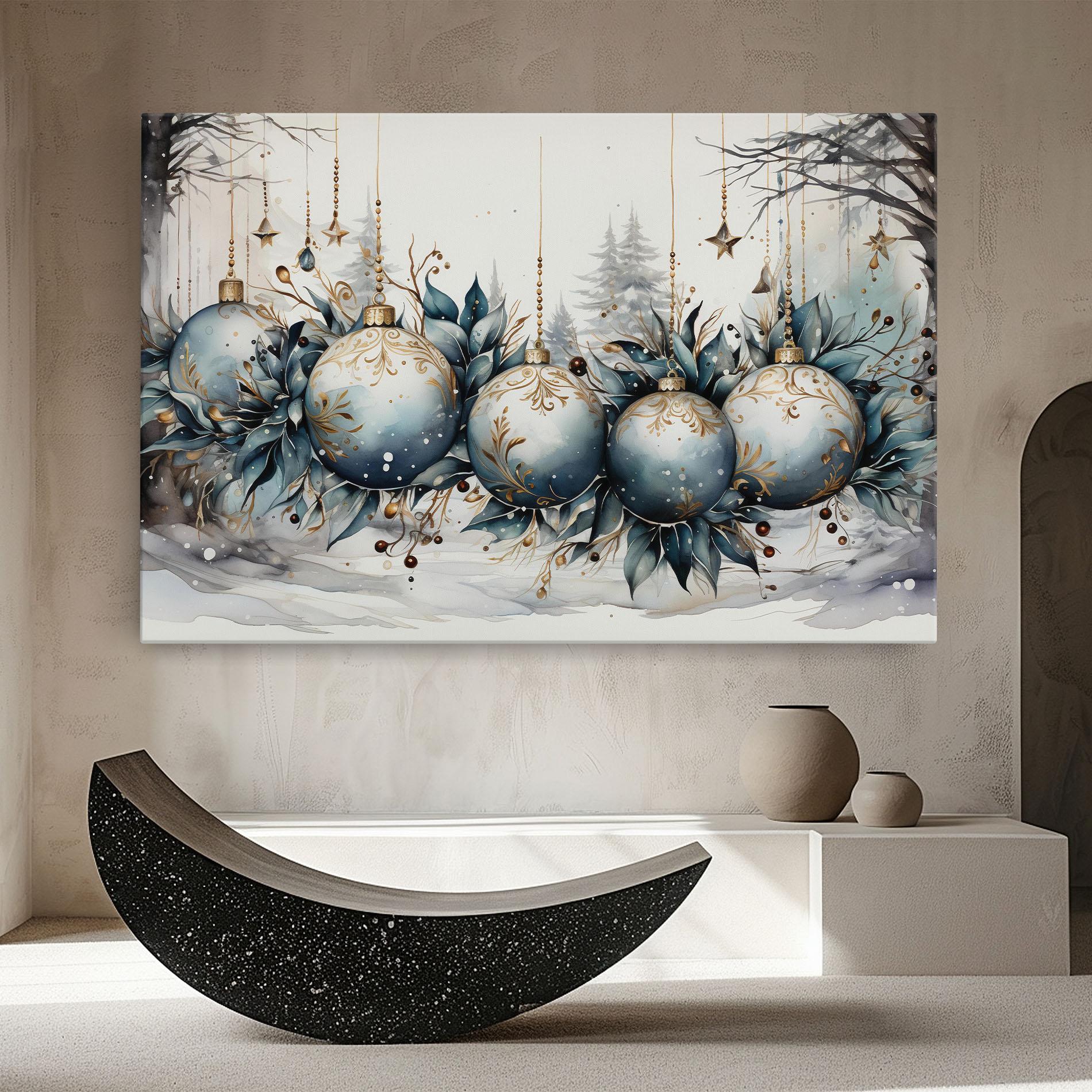 Leinwandbild Christmas Paper mockup 8