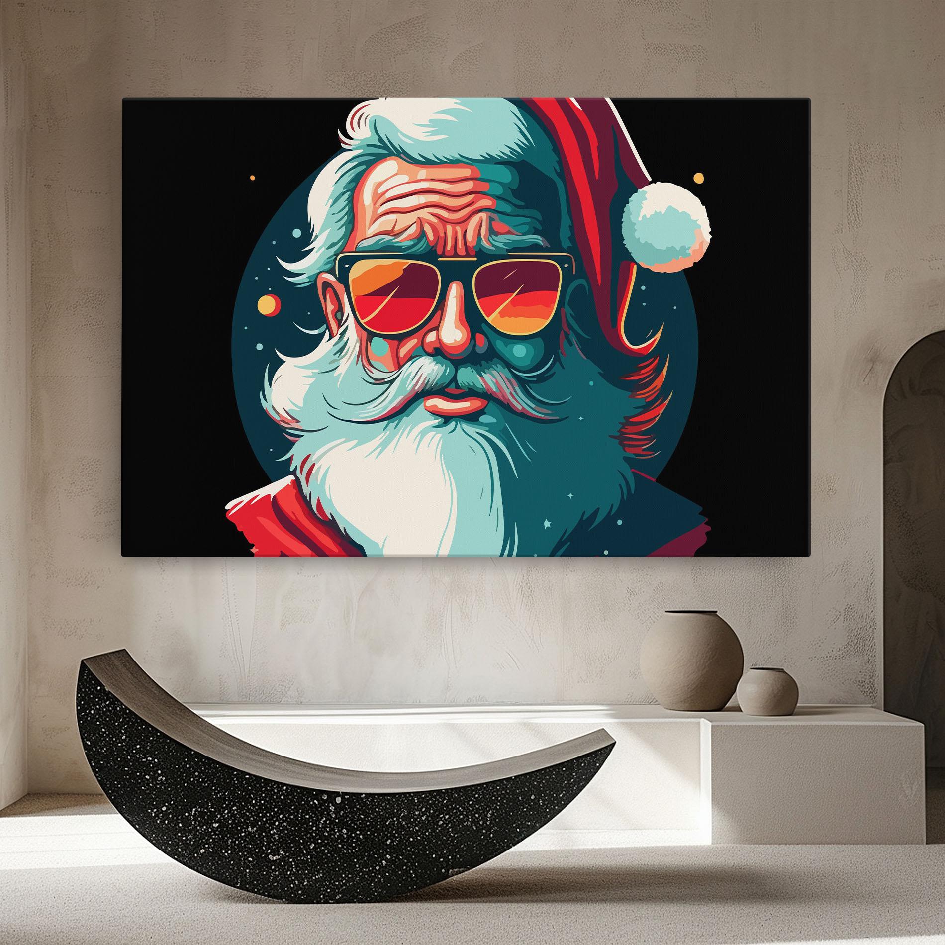 Leinwandbild Color Glasses Santa mockup 8