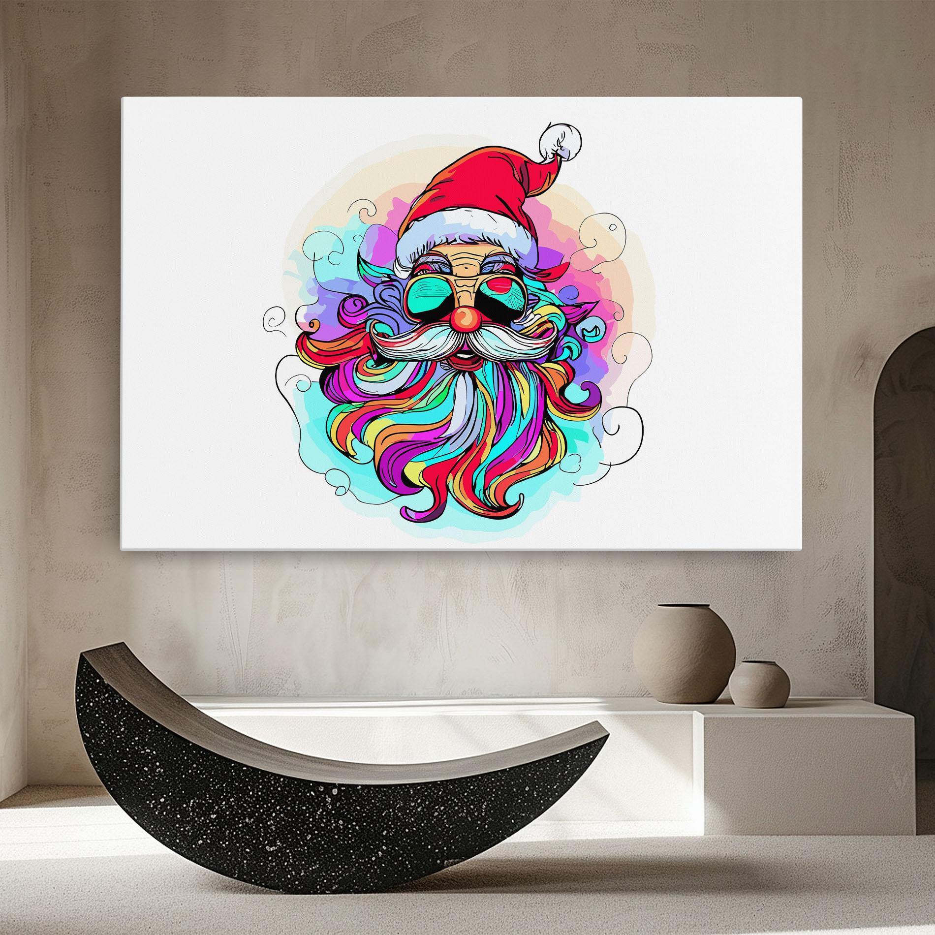Leinwandbild Colorful Santa mockup 8