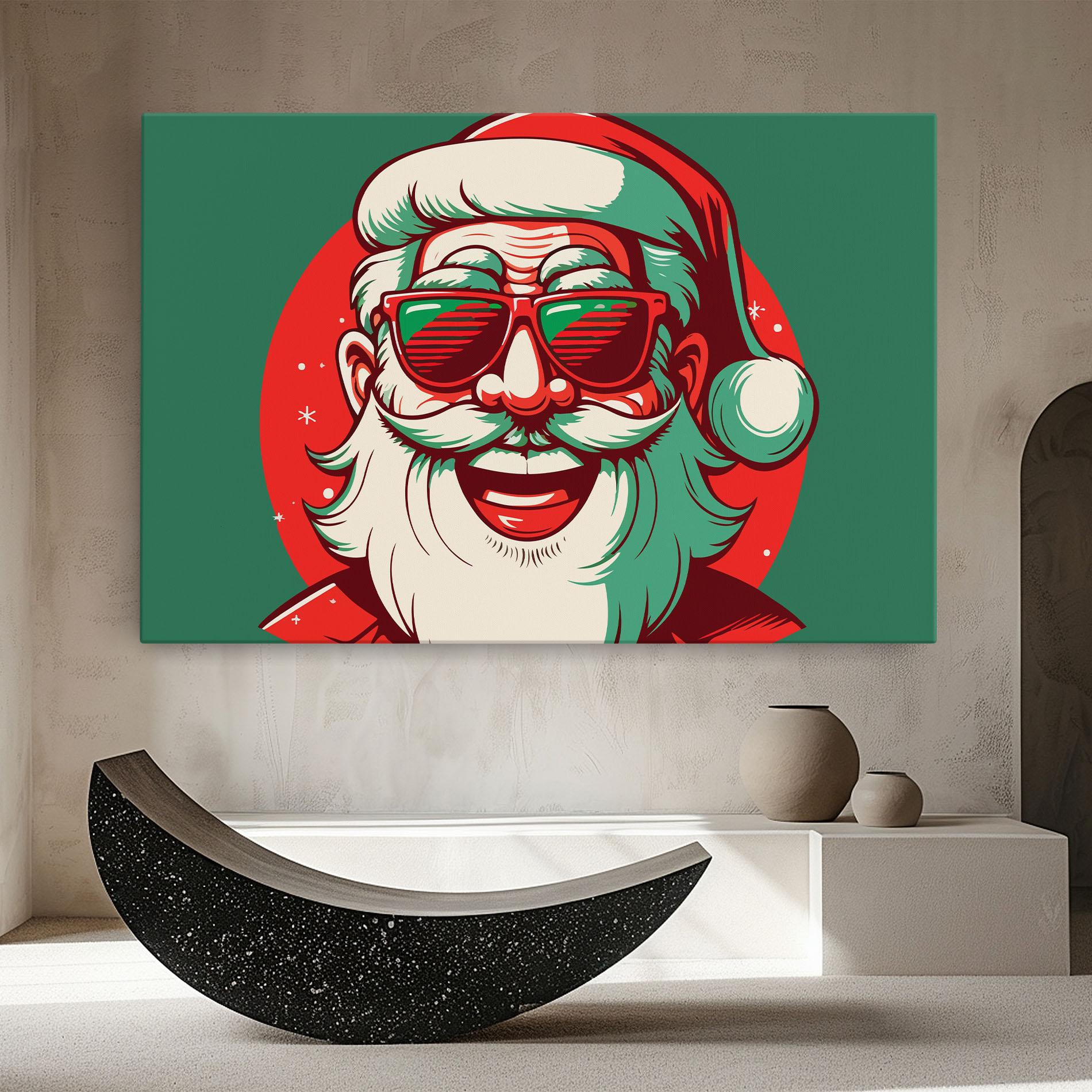 Leinwandbild Crazy Smile Santa mockup 8