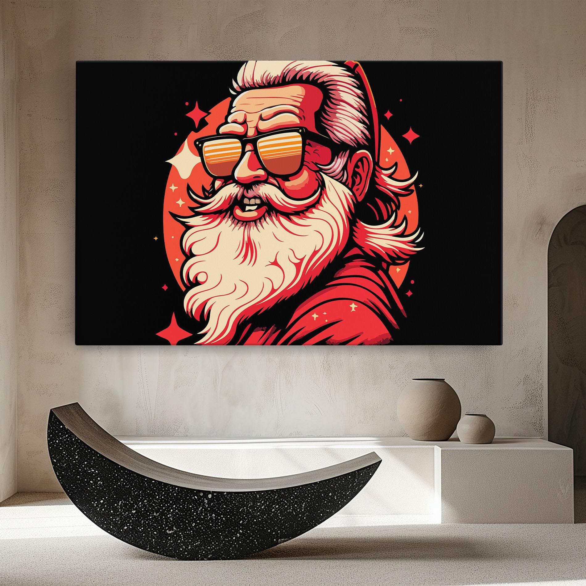 Leinwandbild Glasses Santa mockup 8
