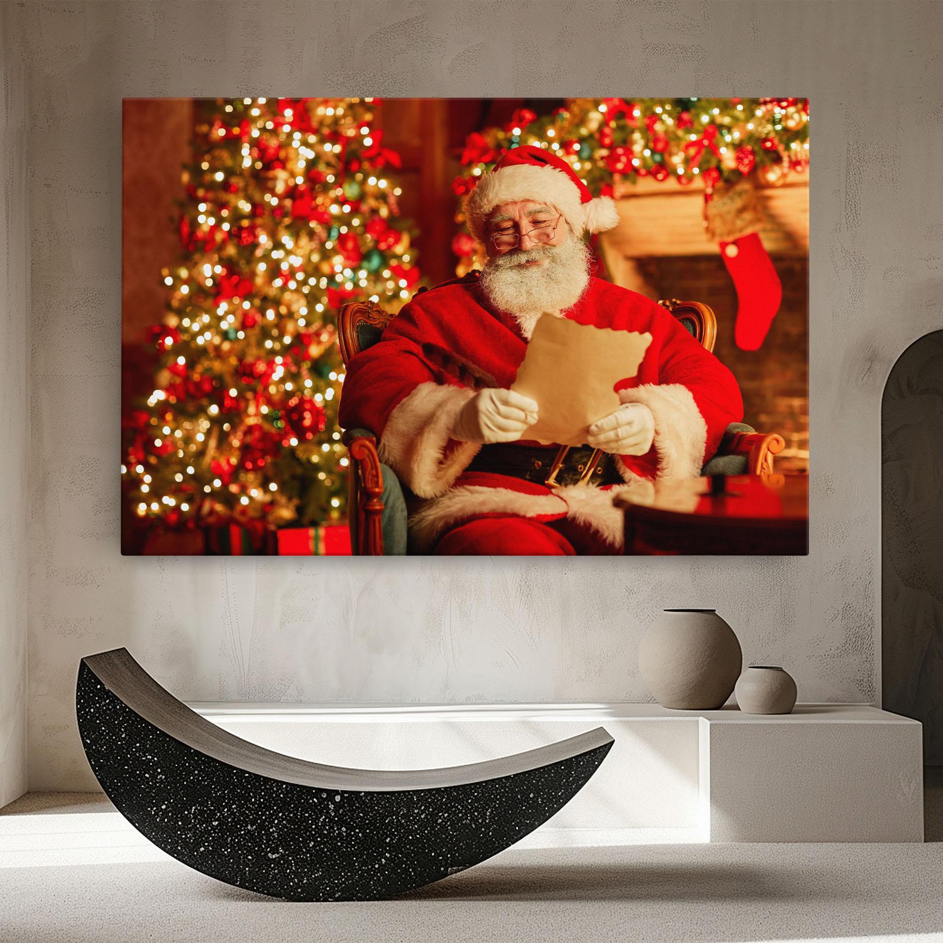 Leinwandbild Reading Christmas Letter mockup 8